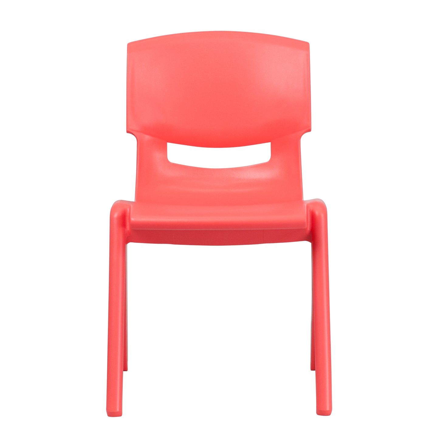 Whitney 2 Pack Red Plastic Stackable School Chair with 15.5" Seat Height Red