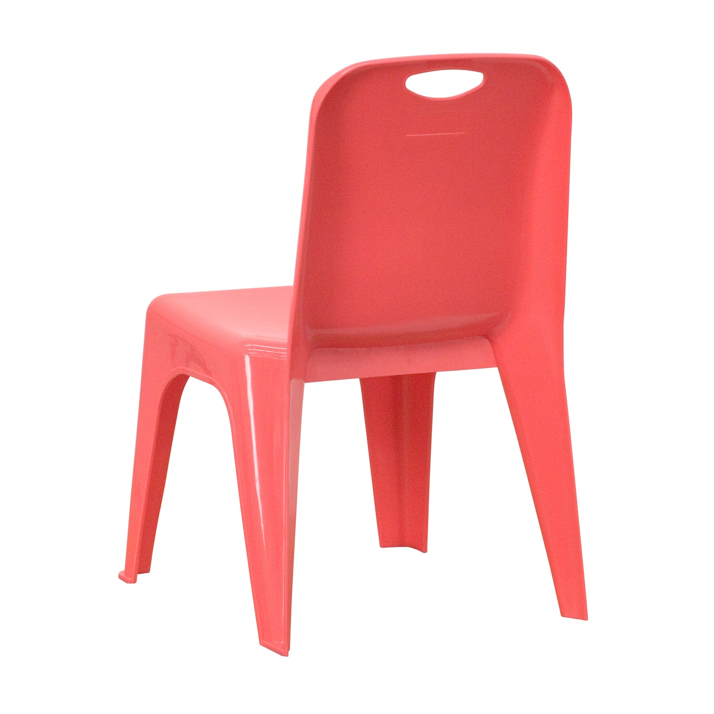 Whitney 2 Pack Red Plastic Stackable School Chair with Carrying Handle and 11" Seat Height Red