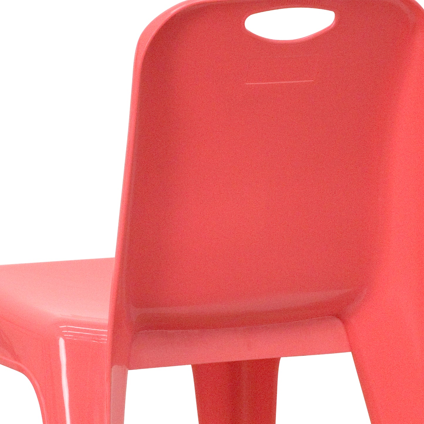 Whitney 2 Pack Red Plastic Stackable School Chair with Carrying Handle and 11" Seat Height Red
