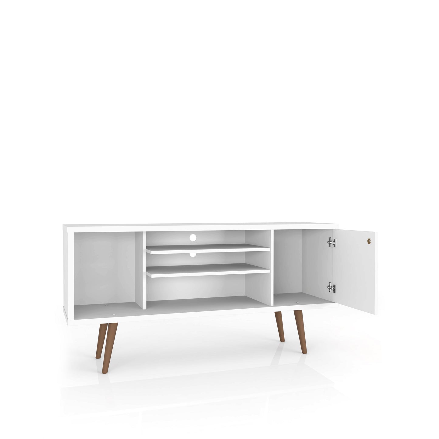 Liberty Mid-Century Modern 53" TV Stand in Natural and White 200AMC67