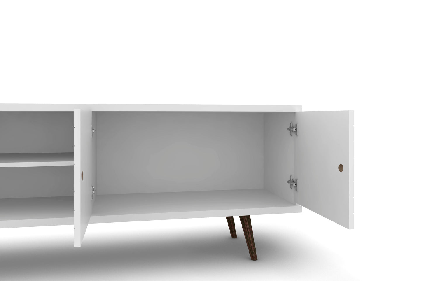 Liberty Mid-Century Modern 63" TV Stand in White 201AMC6