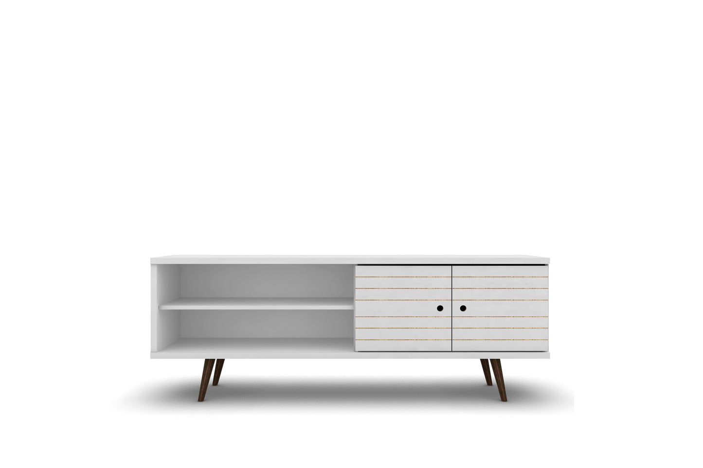 Liberty Mid-Century Modern 63" TV Stand in White 201AMC6