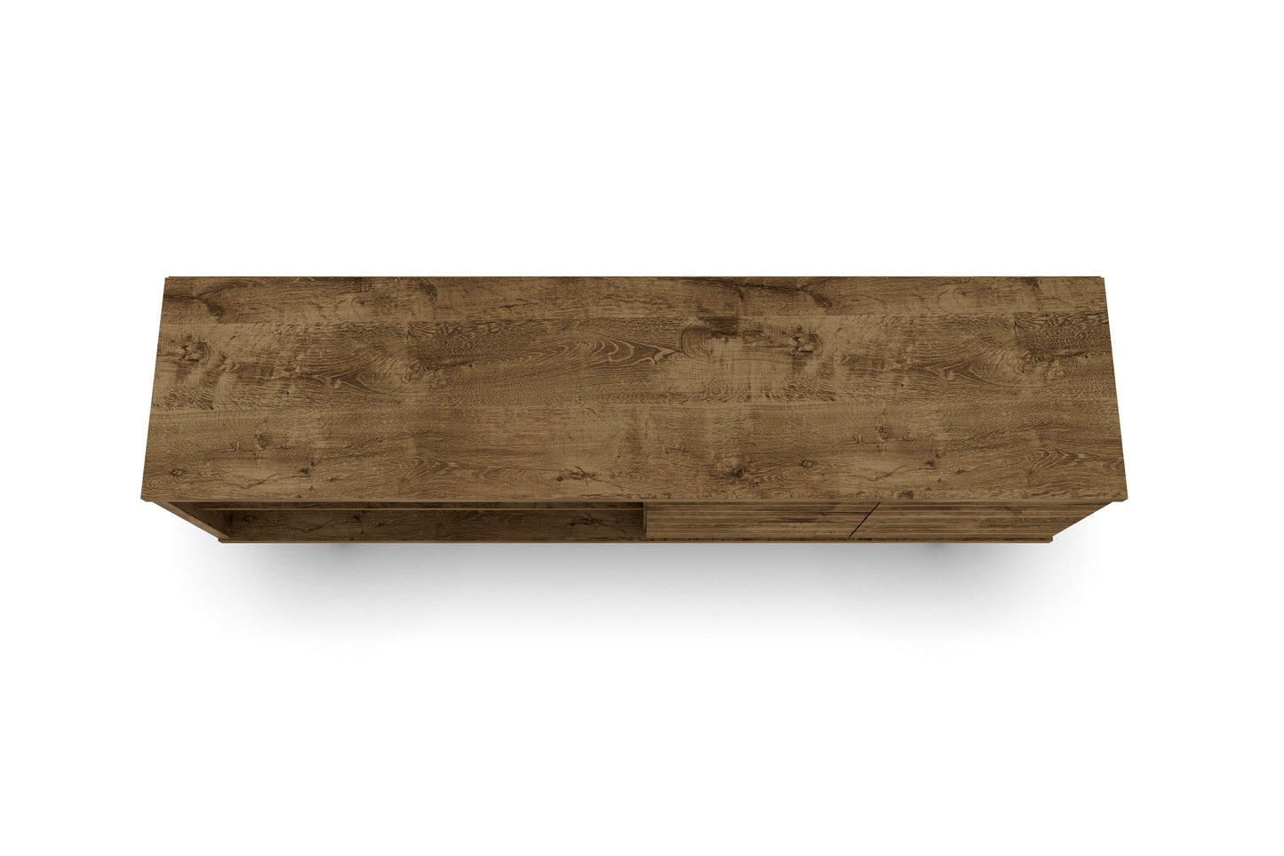Liberty Mid-Century Modern 63" TV Stand in Rustic Brown 201AMC9