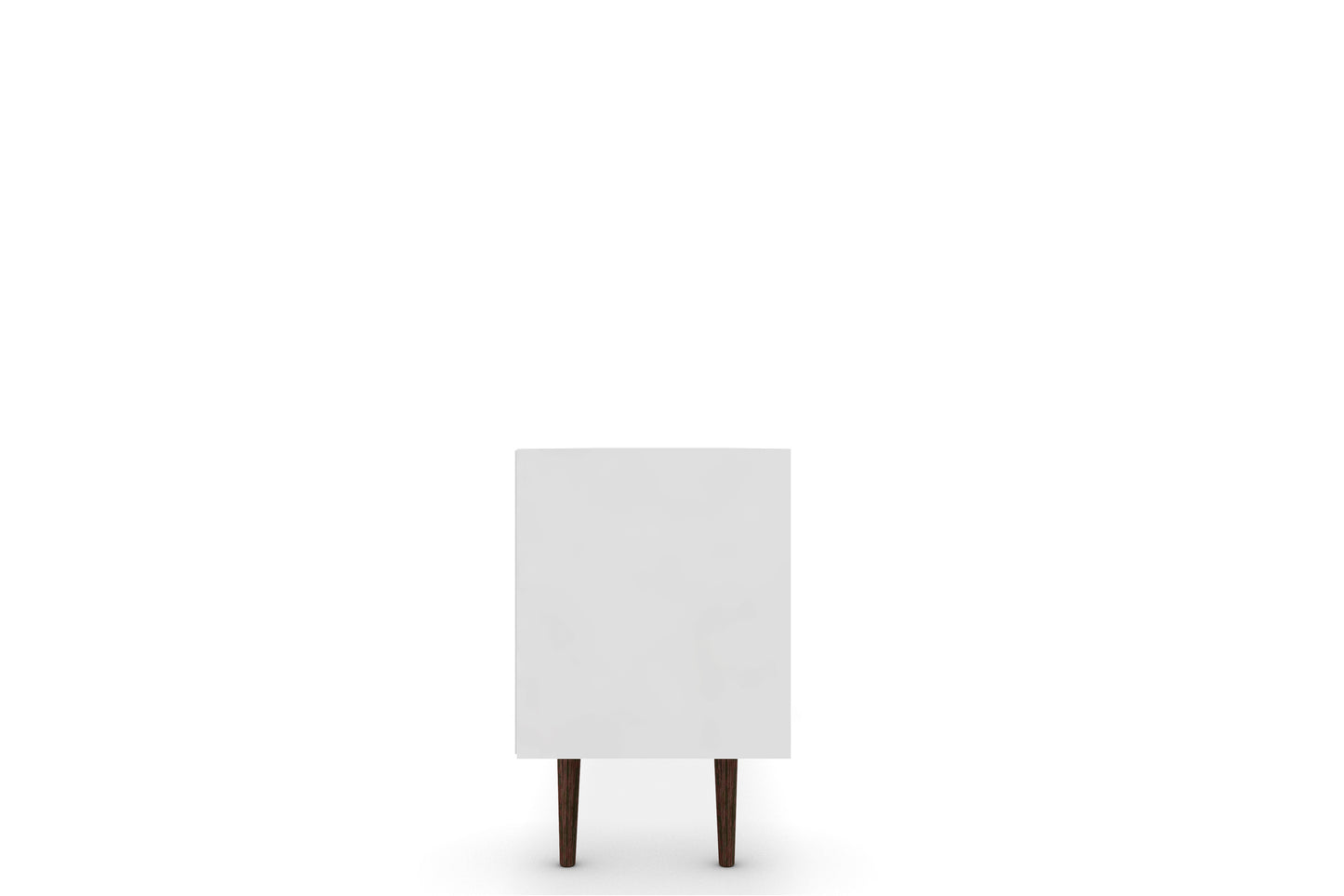 Liberty Mid-Century Modern 71" TV Stand in White and Rustic Brown 202AMC69