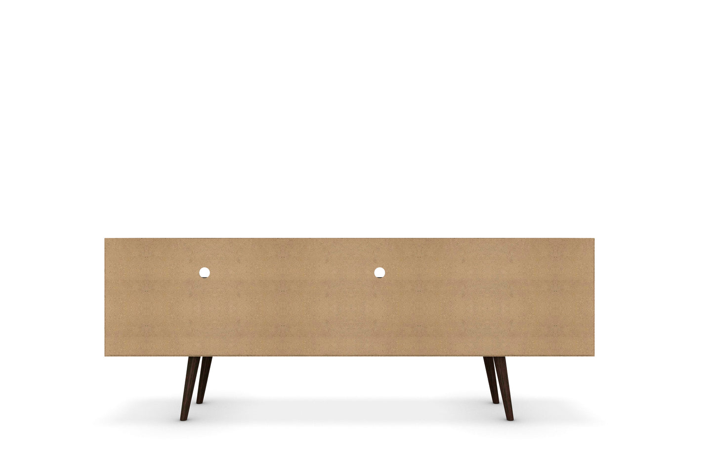 Liberty Mid-Century Modern 71" TV Stand in Rustic Brown and White 202AMC96