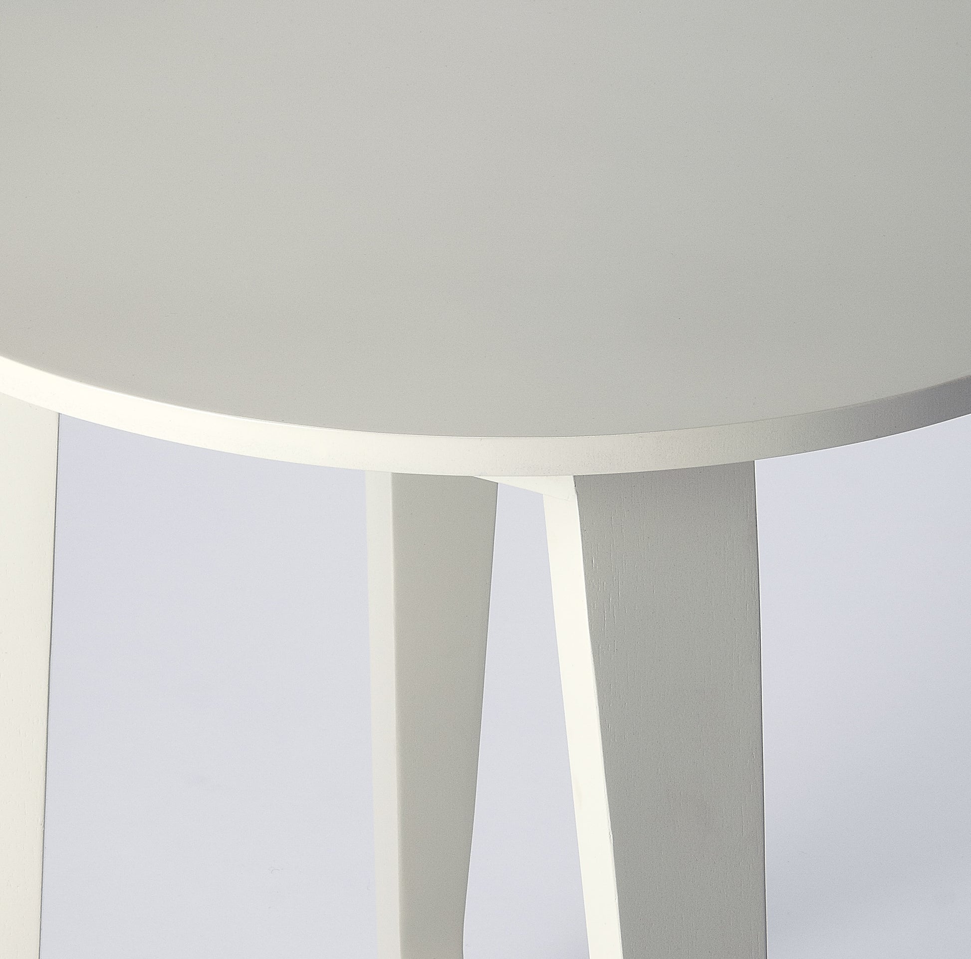 Butler Specialty Company Devin 19.5 in. W Round Solid Wood Mid Century Side Table with 2 Sled Legs, White