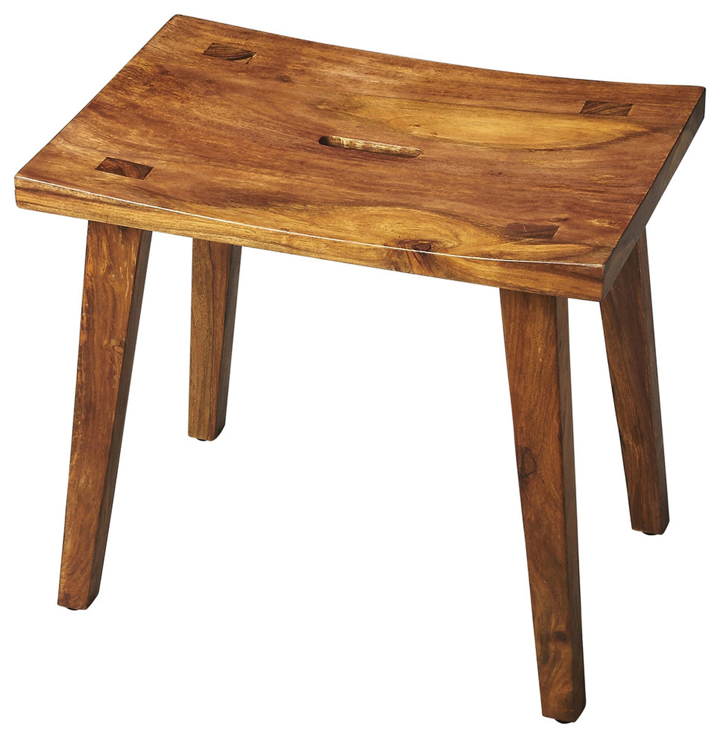 Butler Specialty Company Rohan 17.25 in. Seat Height Rectangular Wood Accent Stool, Light Brown
