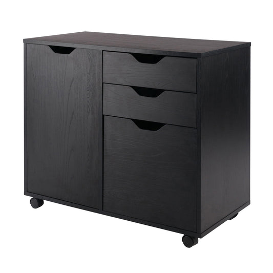 Halifax Wide Storage Cabinet, 2-Drawer, Filing Cabinet, Black