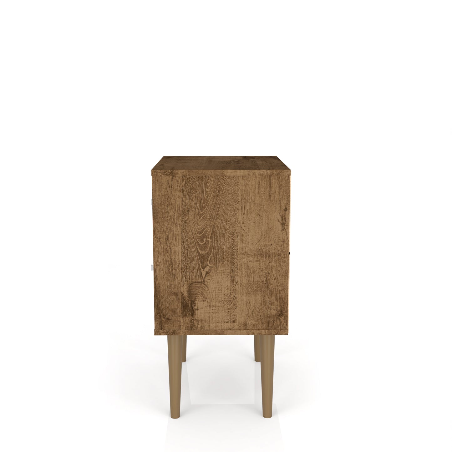 Liberty Mid-Century Modern 18" Nightstand in Rustic Brown and Yellow (2-Drawer) 204AMC94