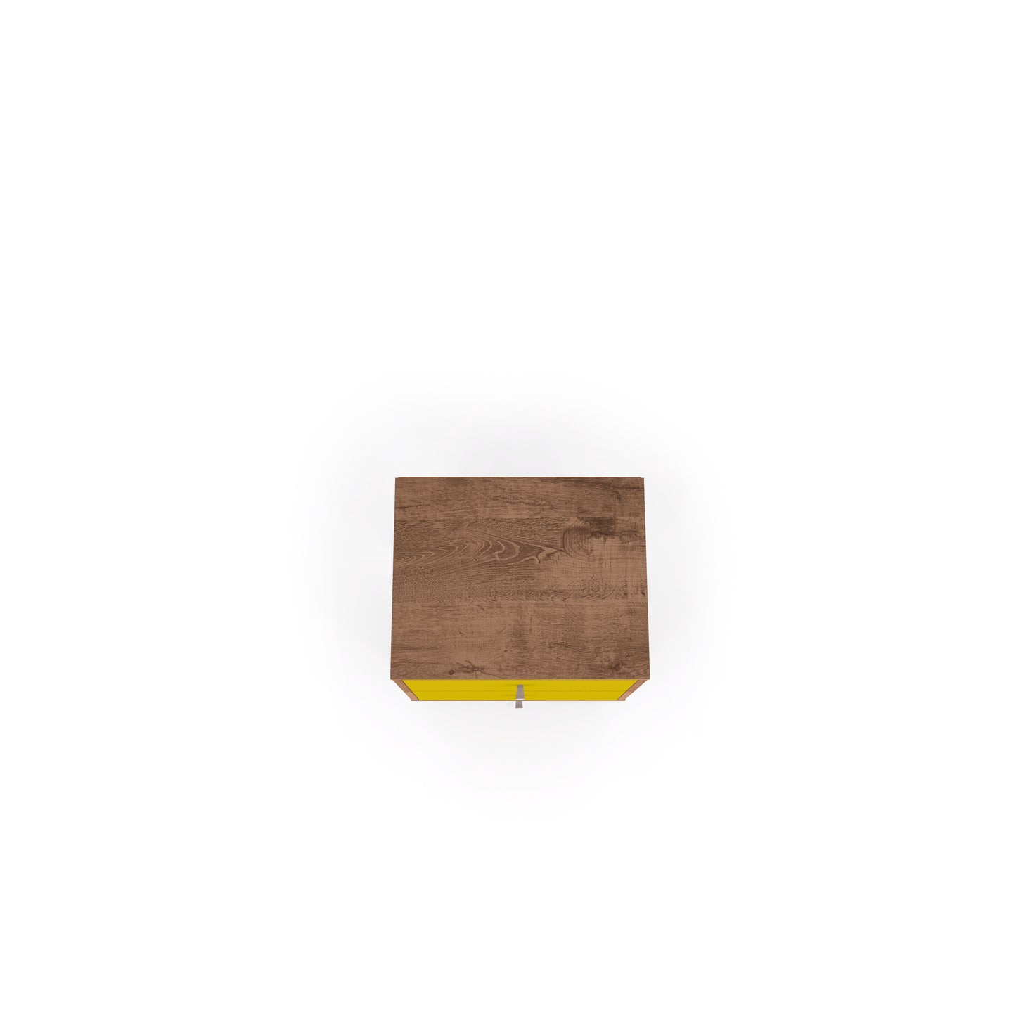 Liberty Mid-Century Modern 18" Nightstand in Rustic Brown and Yellow (2-Drawer) 204AMC94