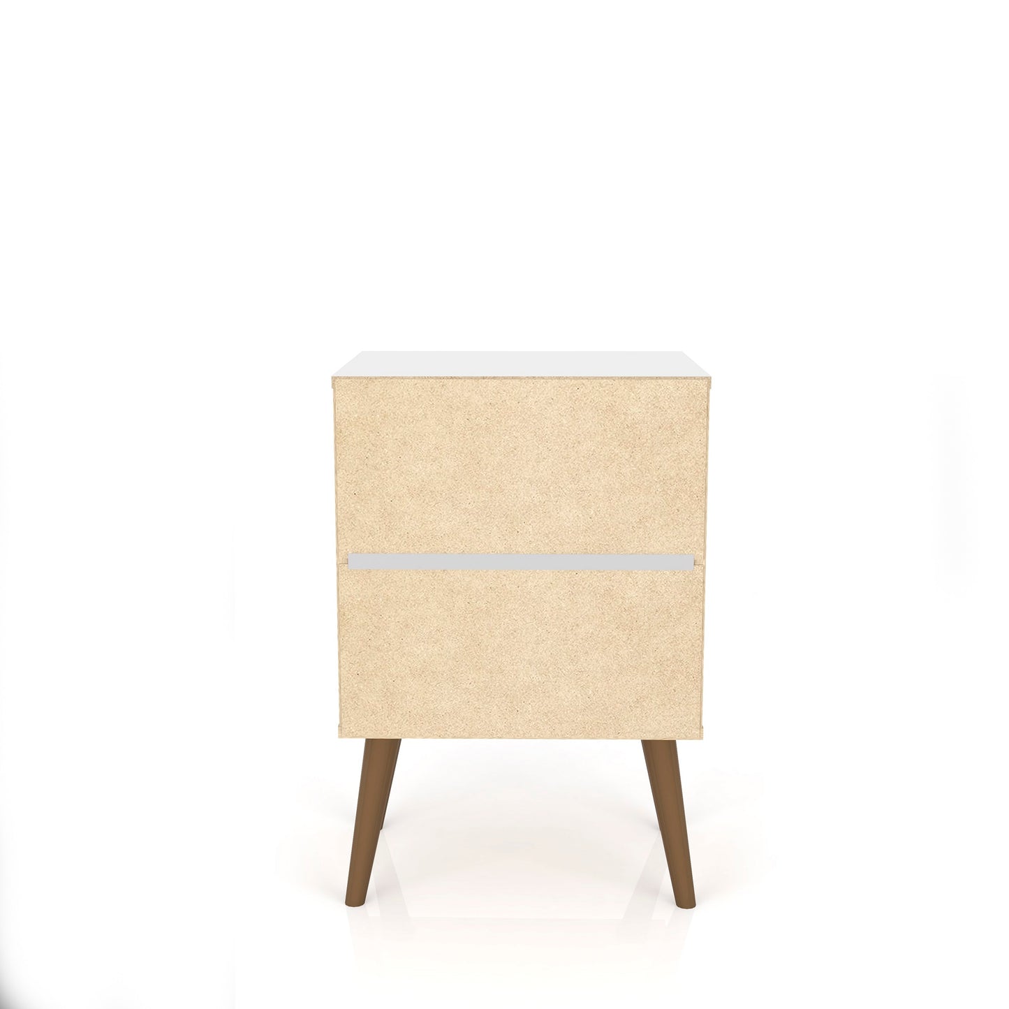 Liberty Mid-Century Modern 18" Nightstand in Rustic Brown and Yellow (2-Drawer) 204AMC94