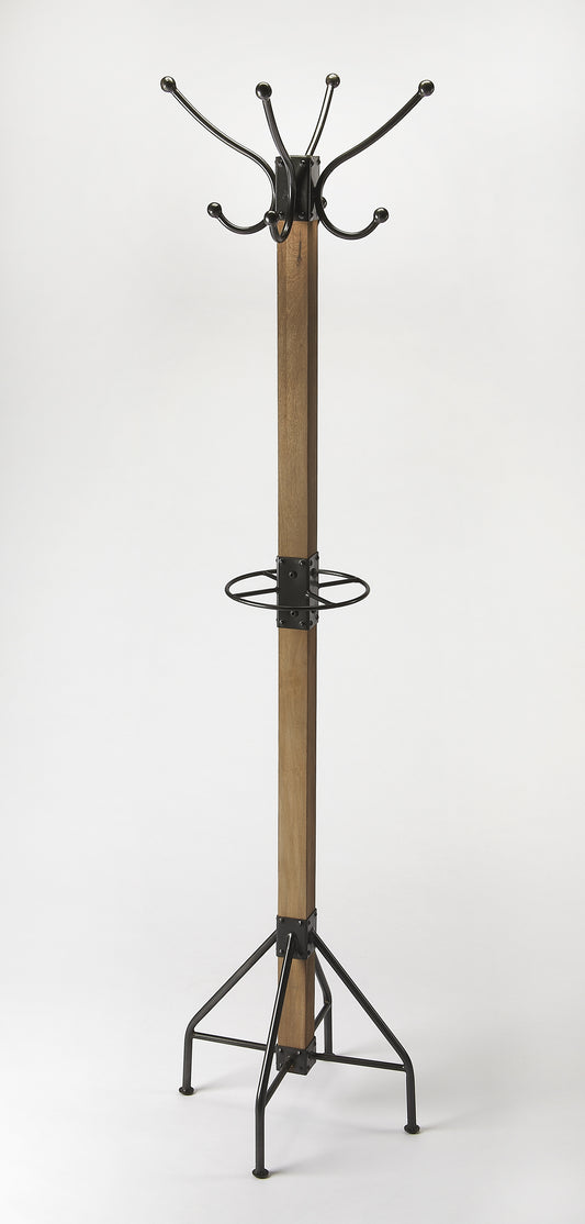 Logan Square Rustic Coat Rack/Tree in Medium Brown 2059295