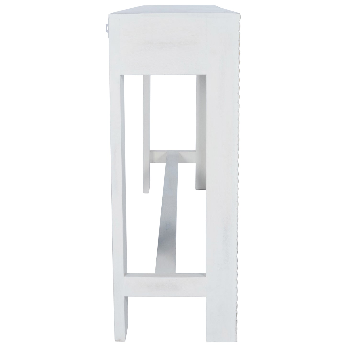 Butler Specialty Company Janta 55.5 in. W Rectangular Solid Wood 3 Drawer Console Table, White