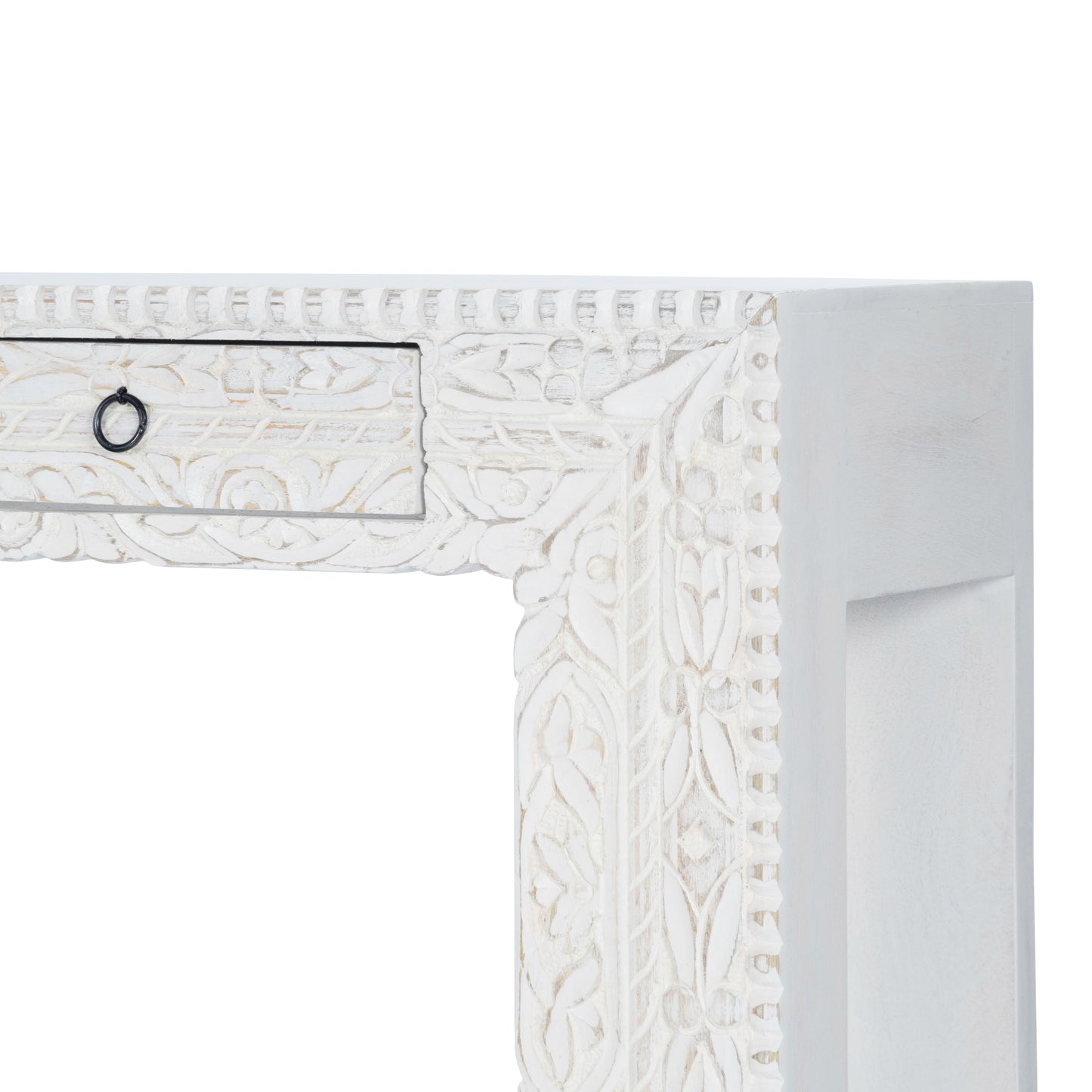 Butler Specialty Company Janta 55.5 in. W Rectangular Solid Wood 3 Drawer Console Table, White