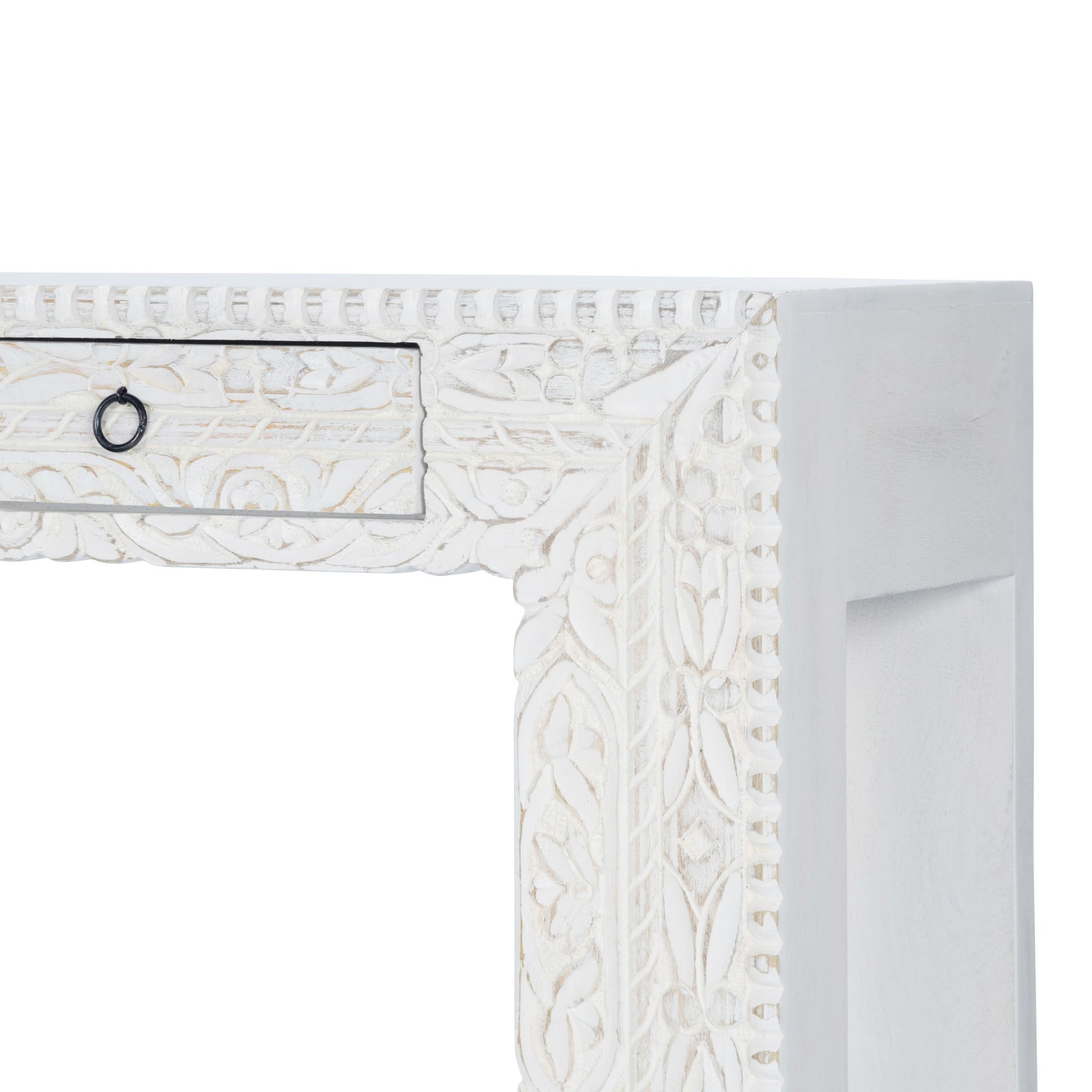 Butler Specialty Company Janta 55.5 in. W Rectangular Solid Wood 3 Drawer Console Table, White