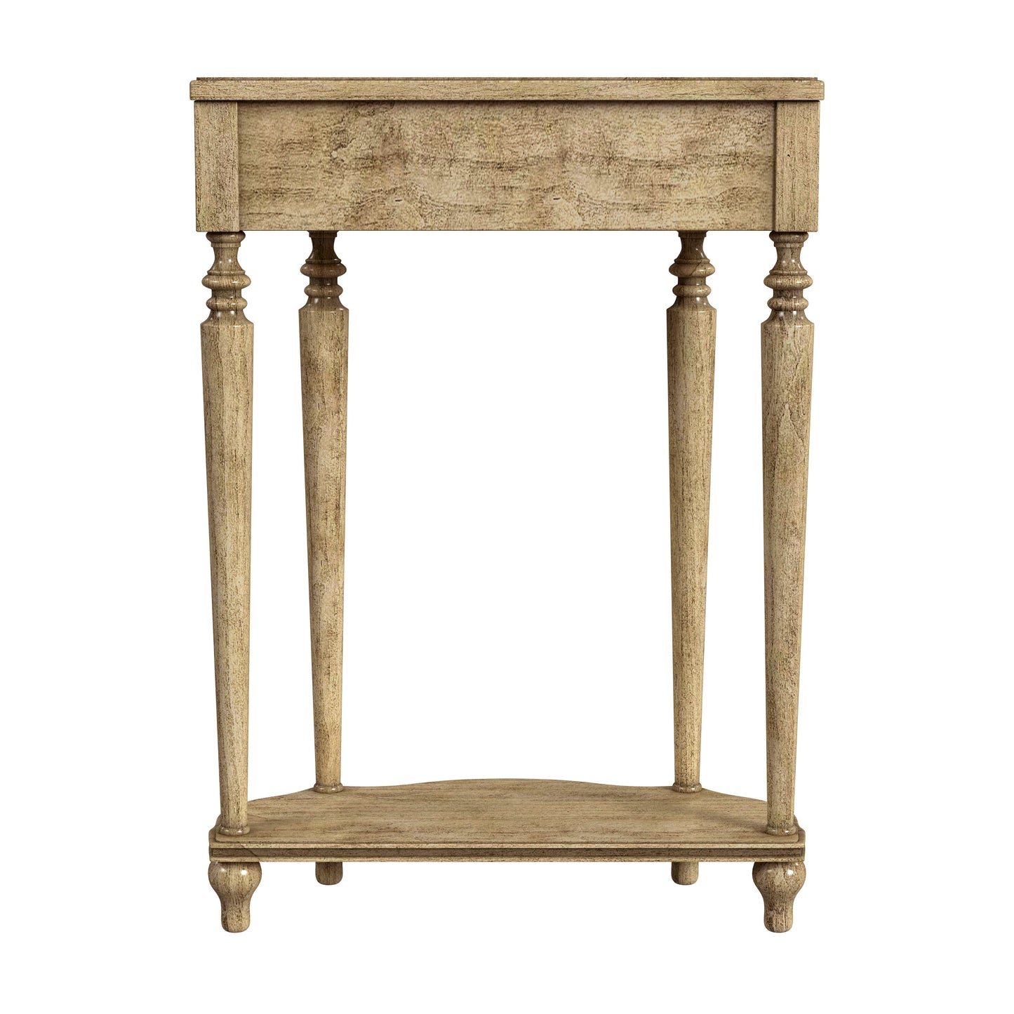 Butler Specialty Company Ashby 22 in. W Demilune Wood 1 Drawer Console Table with Lower Open Shelf, Beige