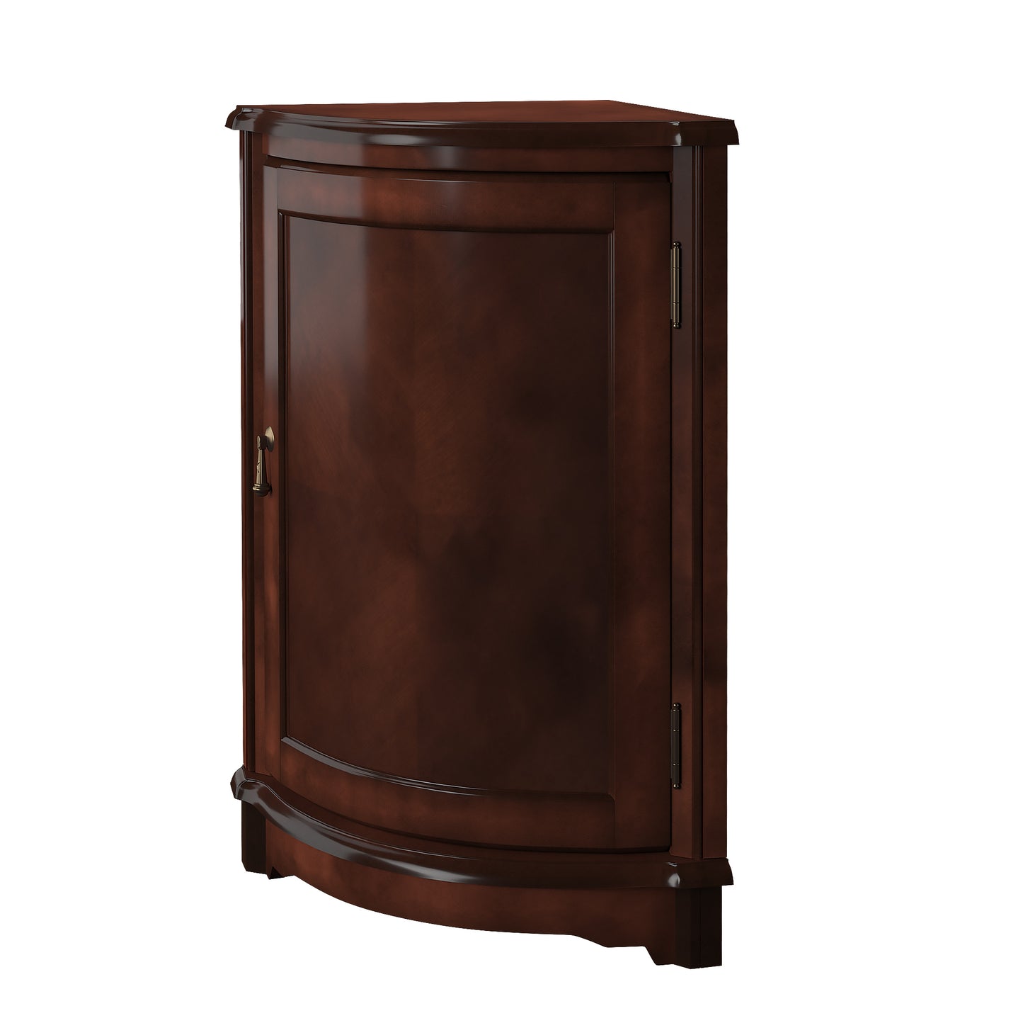 Butler Specialty Company Durham 22.75 in. W Triangular Wood 1 Door Corner Cabinet, Dark Brown