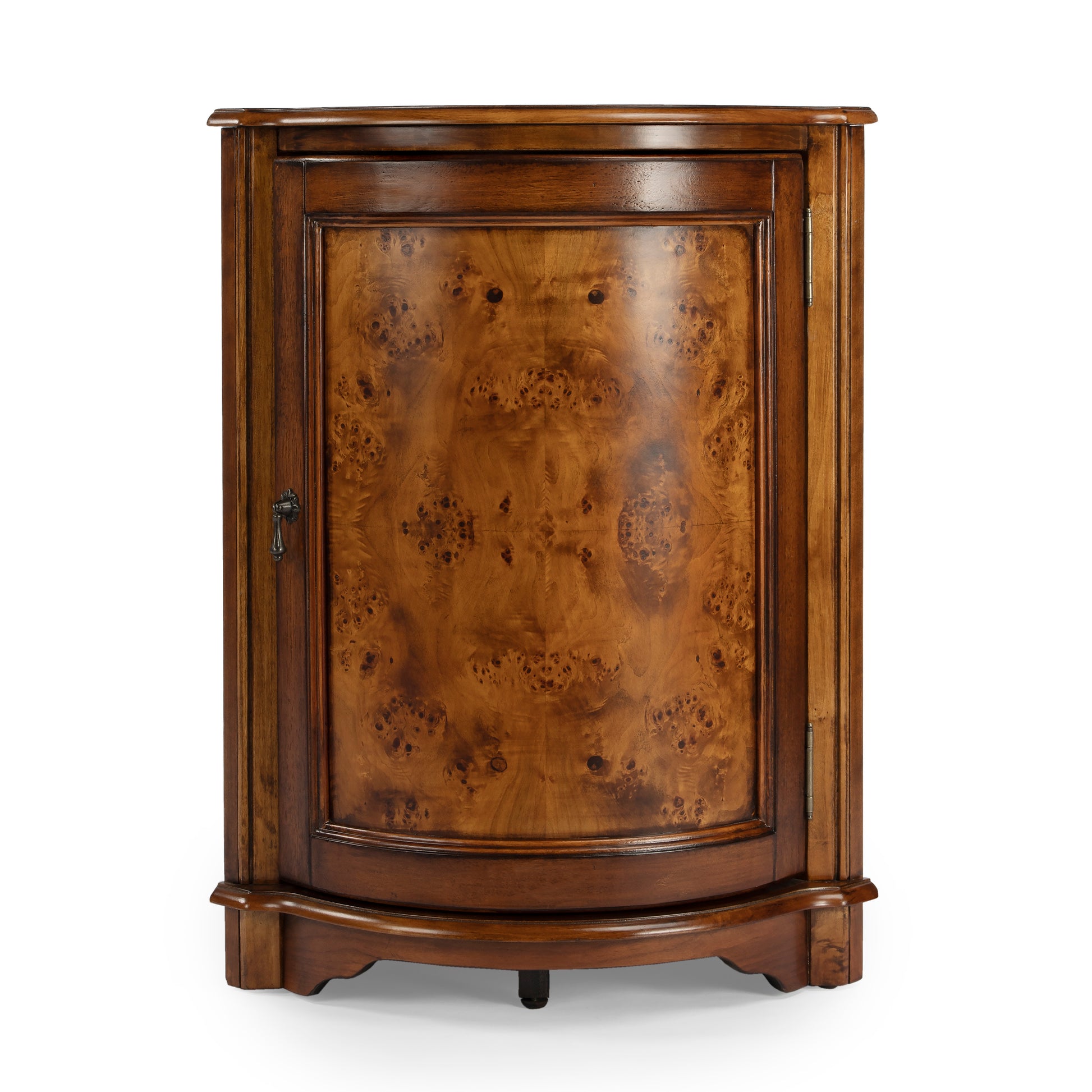 Butler Specialty Company Durham 22.75 in. W Triangular Wood 1 Door Corner Cabinet, Medium Brown