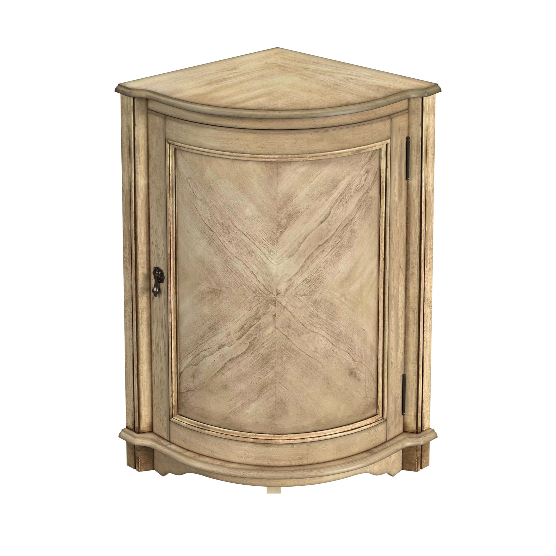 Butler Specialty Company Durham 22.75 in. W Triangular Wood 1 Door Corner Cabinet, Beige