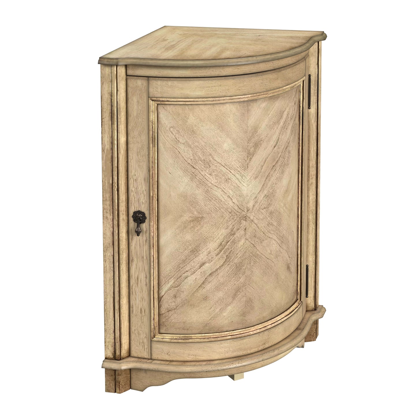 Butler Specialty Company Durham 22.75 in. W Triangular Wood 1 Door Corner Cabinet, Beige