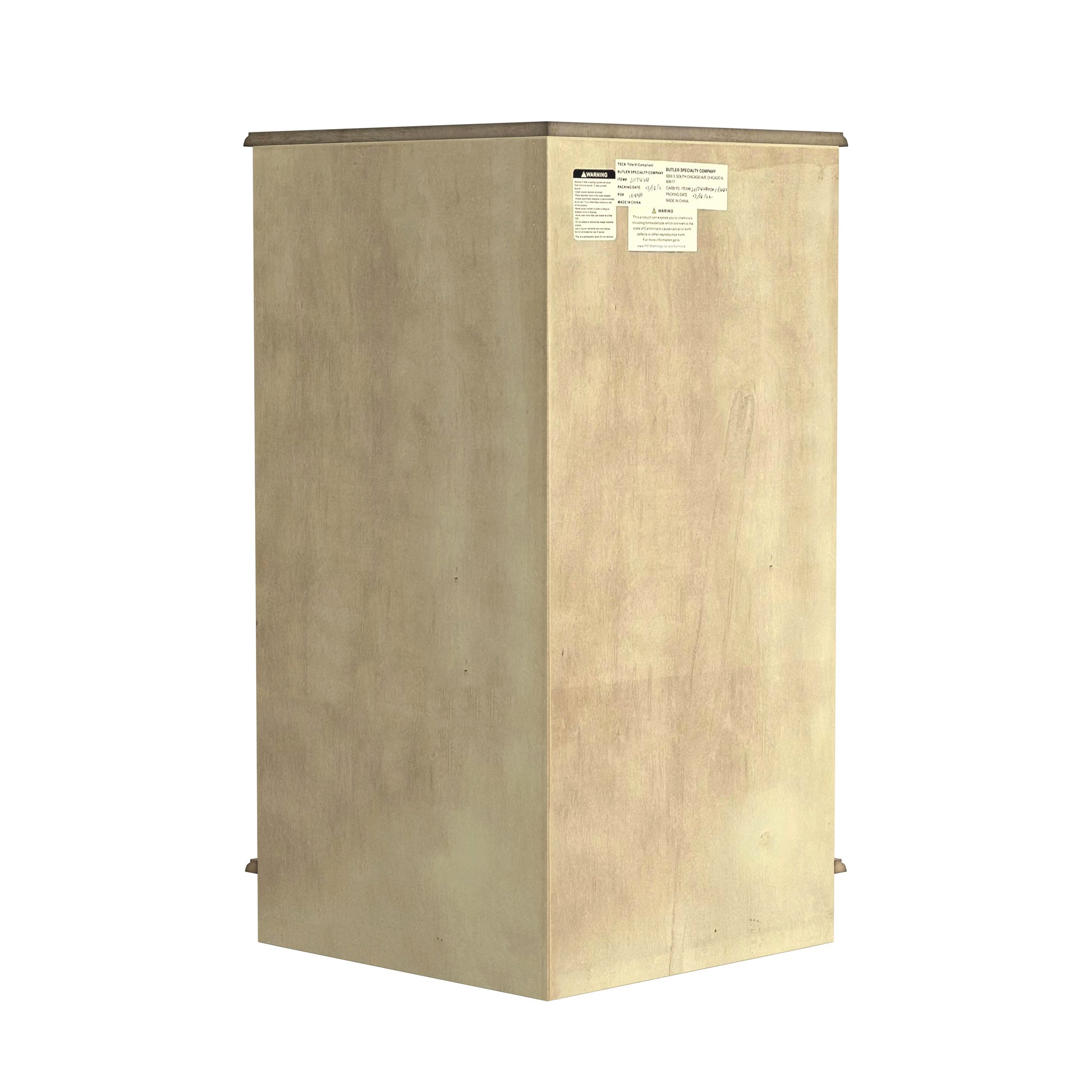 Butler Specialty Company Durham 22.75 in. W Triangular Wood 1 Door Corner Cabinet, Beige