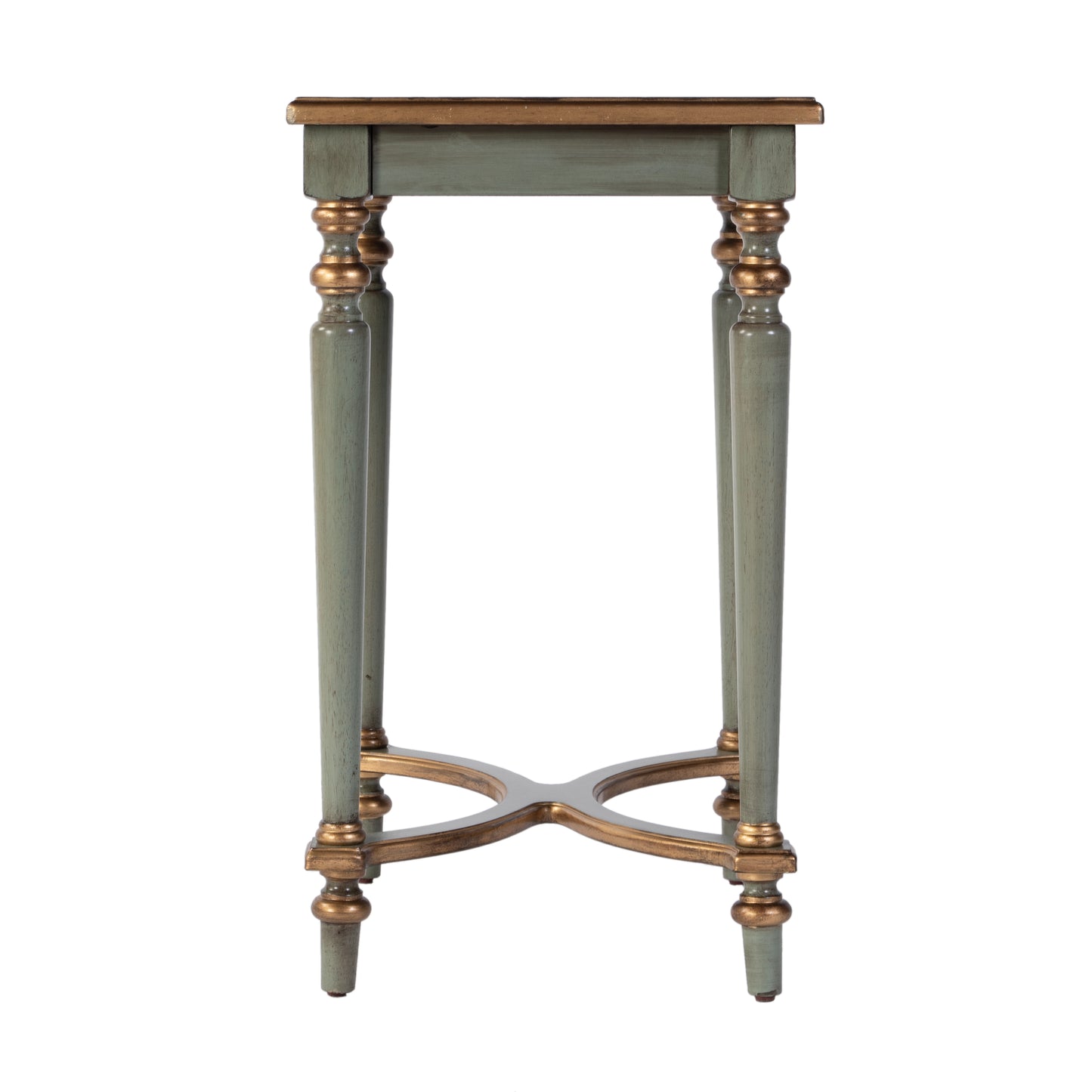 Butler Specialty Company Tyler 18 in. W Rectangular Wood Side Table with 4-Way Match Veneer Inlay, Pastel Green