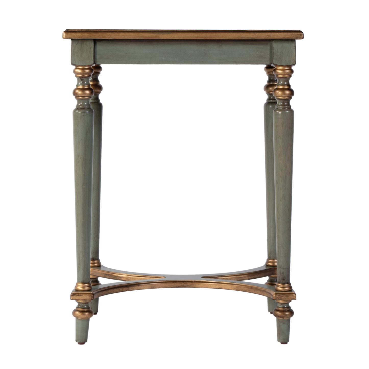 Butler Specialty Company Tyler 18 in. W Rectangular Wood Side Table with 4-Way Match Veneer Inlay, Pastel Green