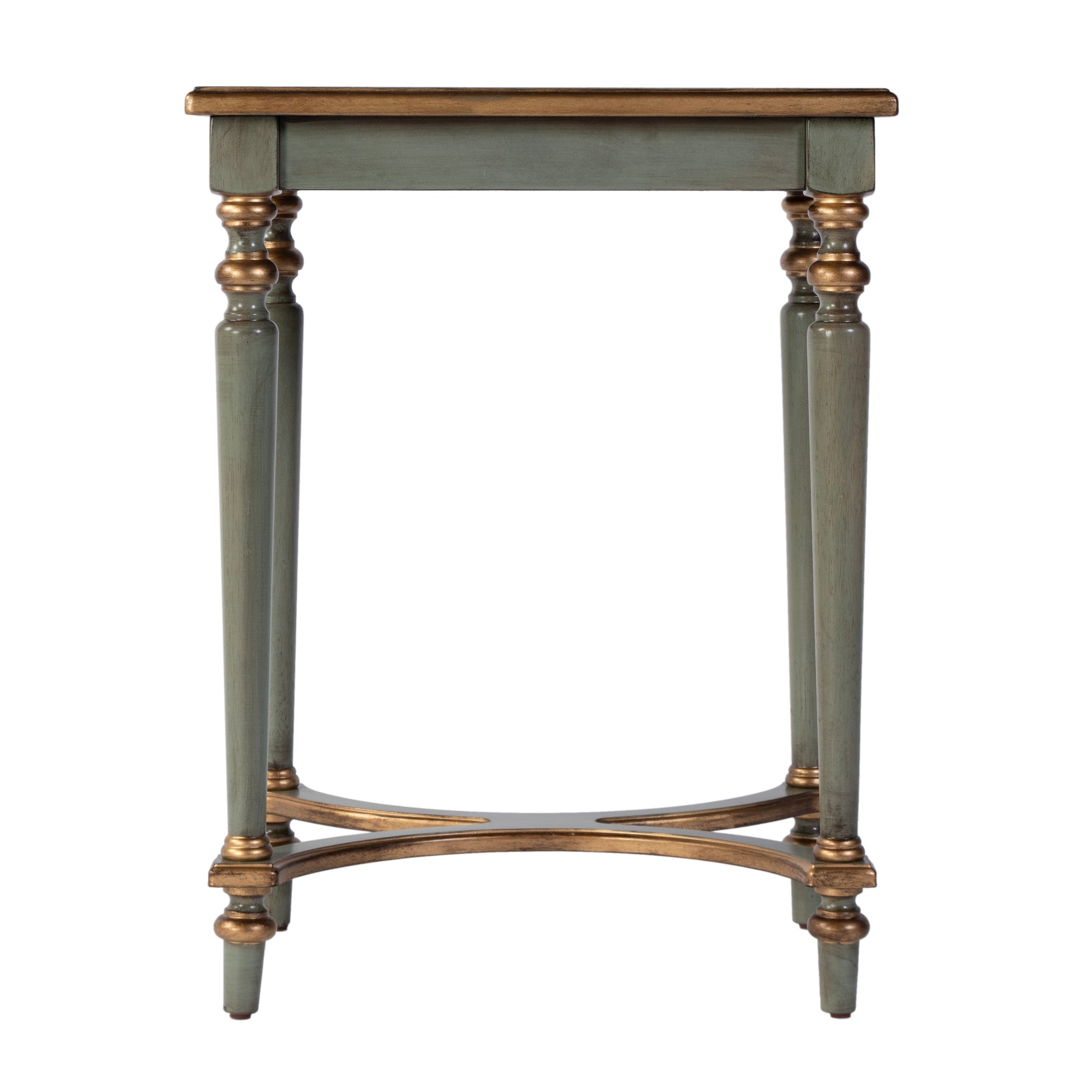 Butler Specialty Company Tyler 18 in. W Rectangular Wood Side Table with 4-Way Match Veneer Inlay, Pastel Green