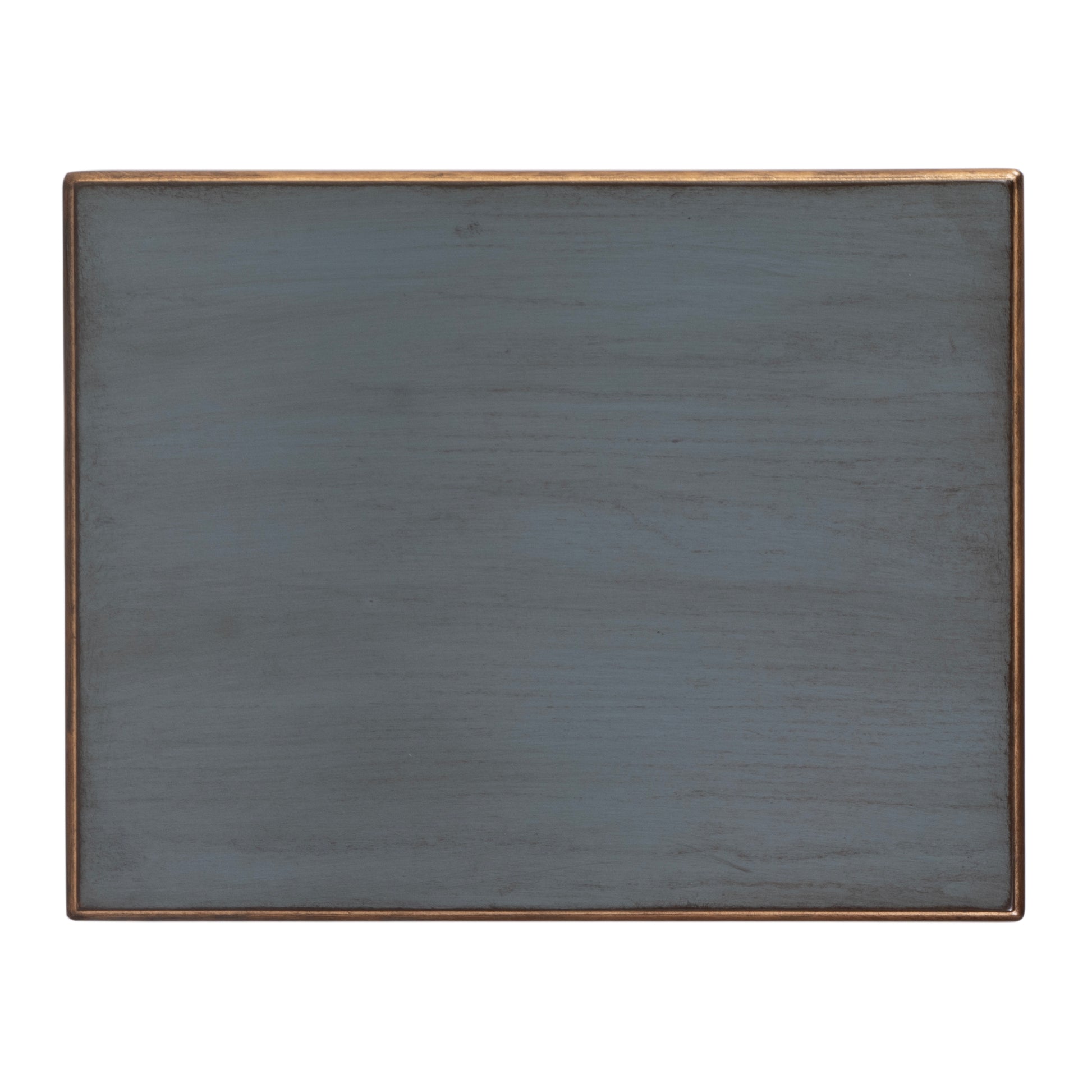 Butler Specialty Company Tyler 18 in. W Rectangular Wood Side Table with 4-Way Match Veneer Inlay, Pastel Blue