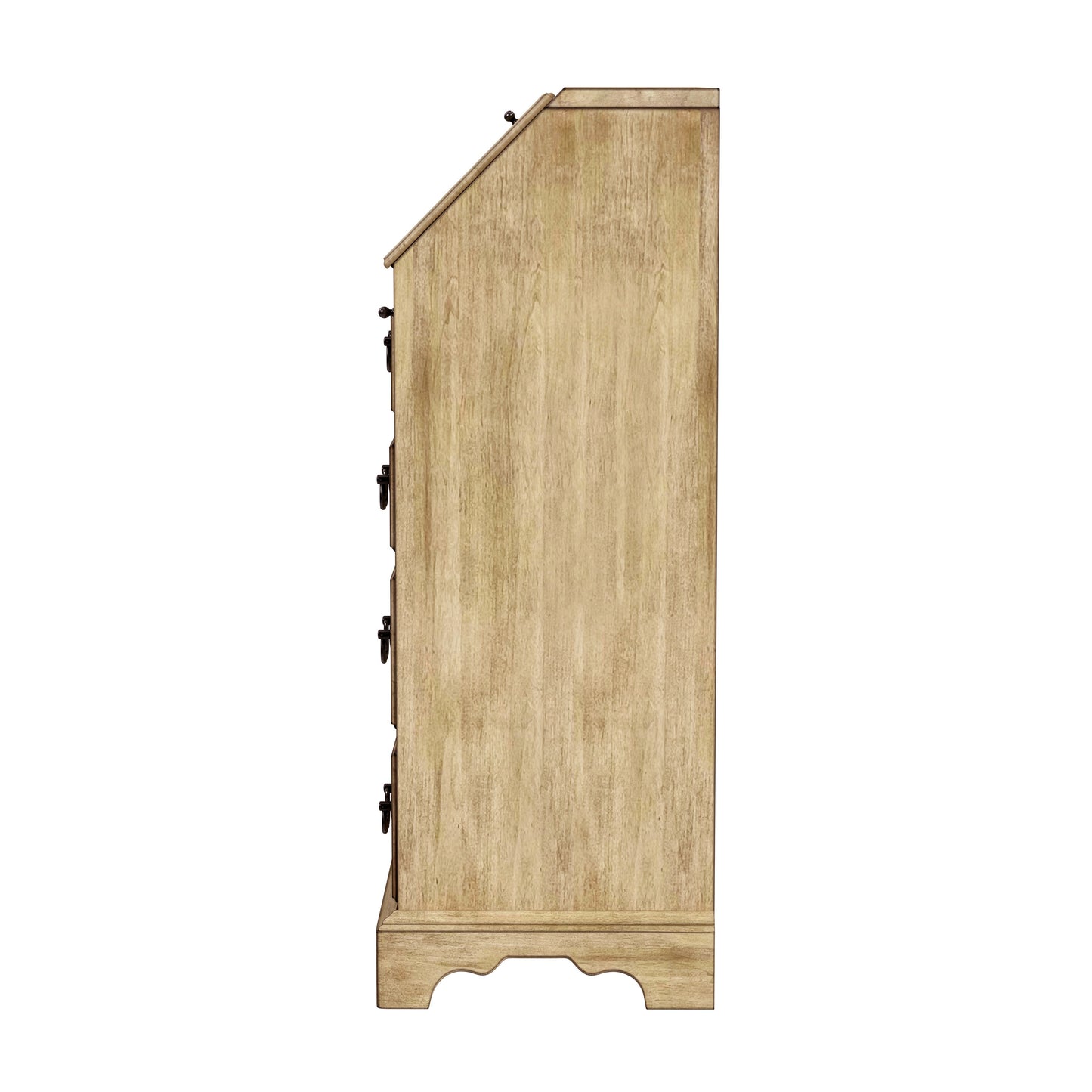 Butler Specialty Company Danforth 25.5 in. W Rectangular Wood 5 Drawer Secretary with Drop Front Writing Surface, Beige