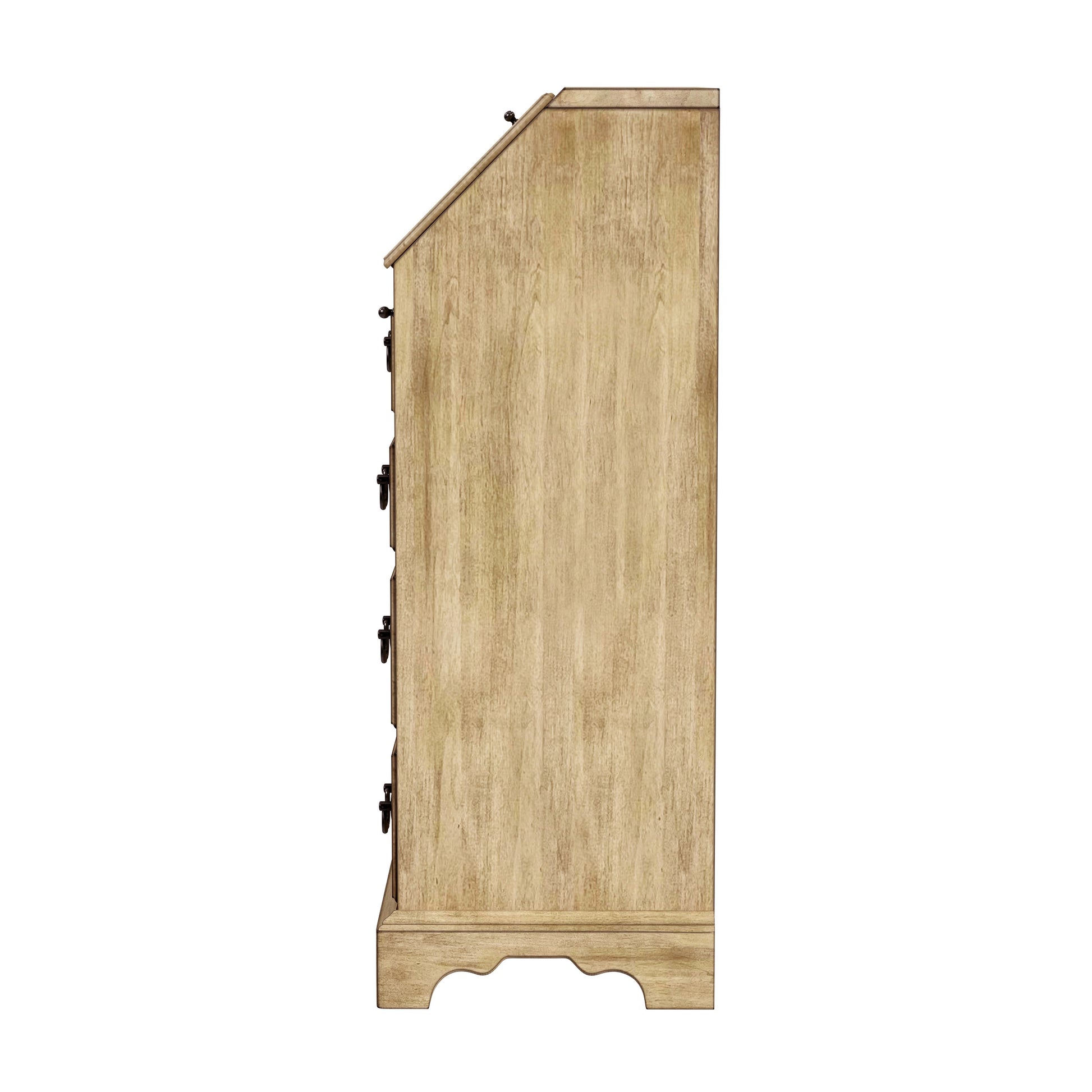 Butler Specialty Company Danforth 25.5 in. W Rectangular Wood 5 Drawer Secretary with Drop Front Writing Surface, Beige