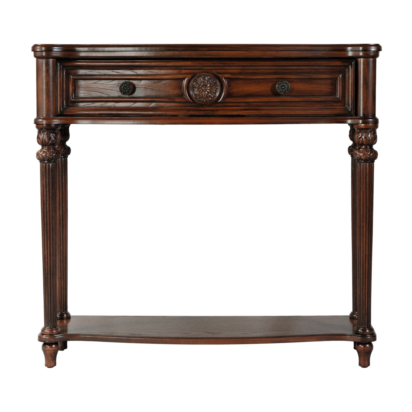 Butler Specialty Company Alexander 37 in. W Rectangular Wood 1 Drawer Console Table with Lower Open Shelf, Brown