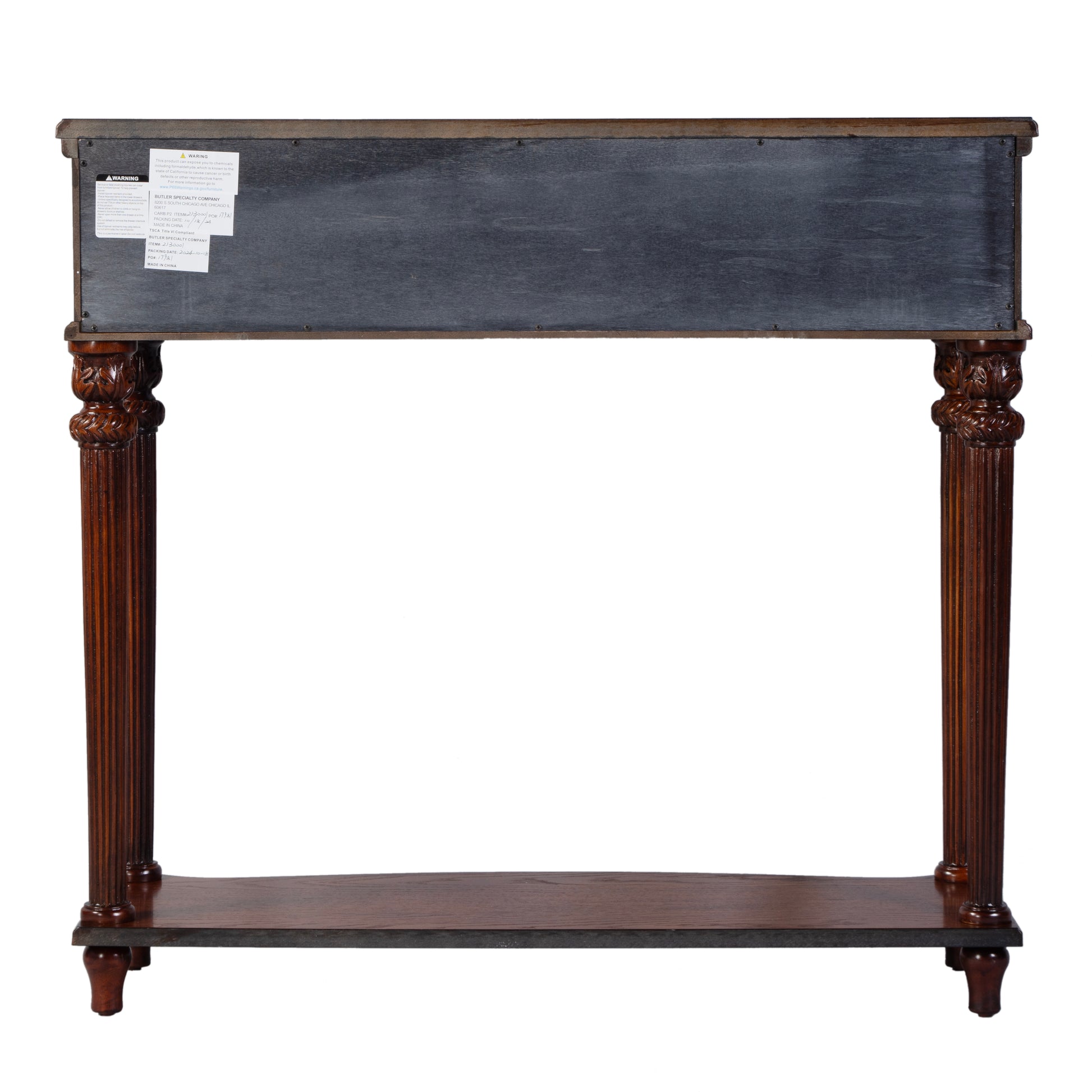 Butler Specialty Company Alexander 37 in. W Rectangular Wood 1 Drawer Console Table with Lower Open Shelf, Brown