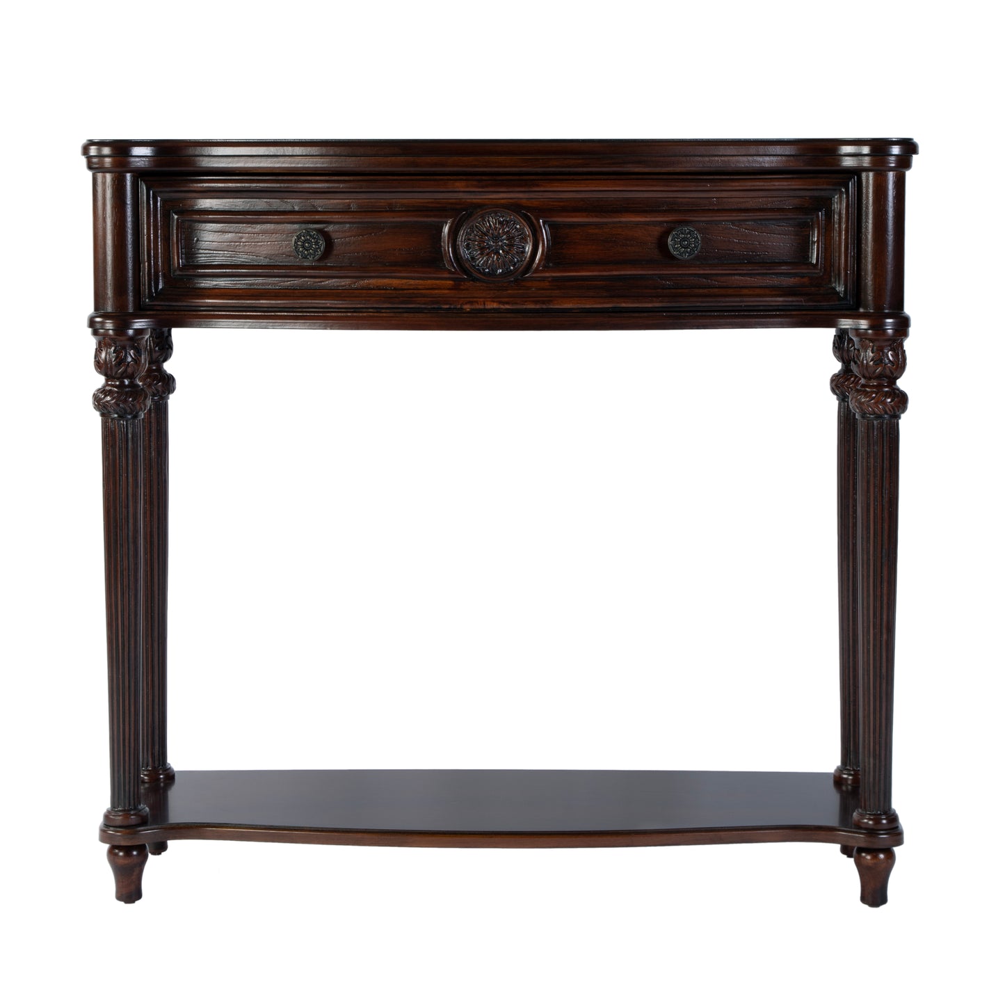 Butler Specialty Company Alexander 37 in. W Rectangular Wood 1 Drawer Console Table with Lower Open Shelf, Dark Brown