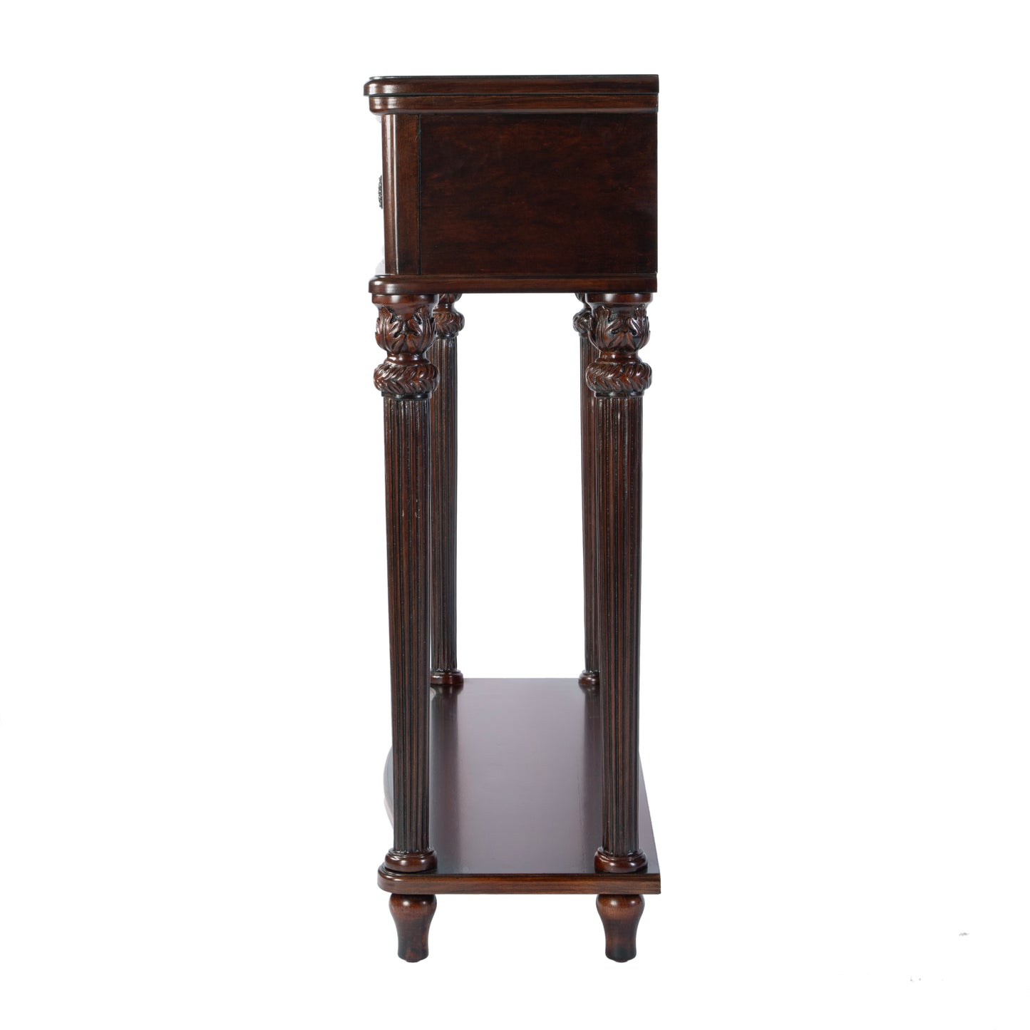 Butler Specialty Company Alexander 37 in. W Rectangular Wood 1 Drawer Console Table with Lower Open Shelf, Dark Brown