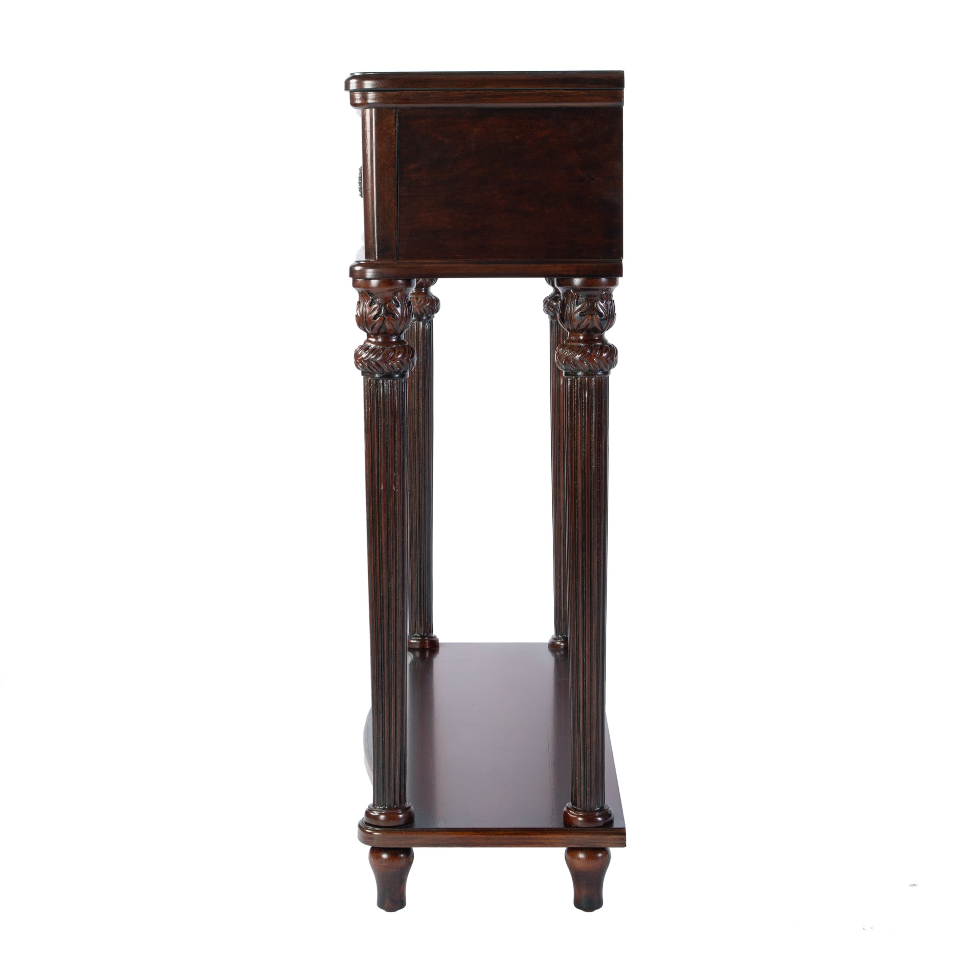Butler Specialty Company Alexander 37 in. W Rectangular Wood 1 Drawer Console Table with Lower Open Shelf, Dark Brown