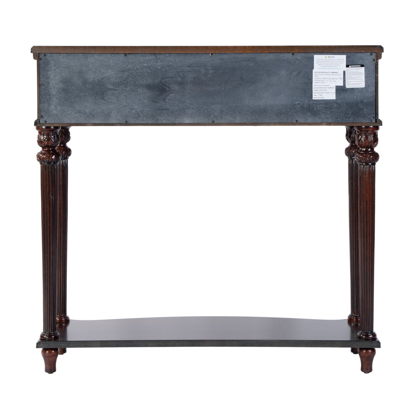 Butler Specialty Company Alexander 37 in. W Rectangular Wood 1 Drawer Console Table with Lower Open Shelf, Dark Brown