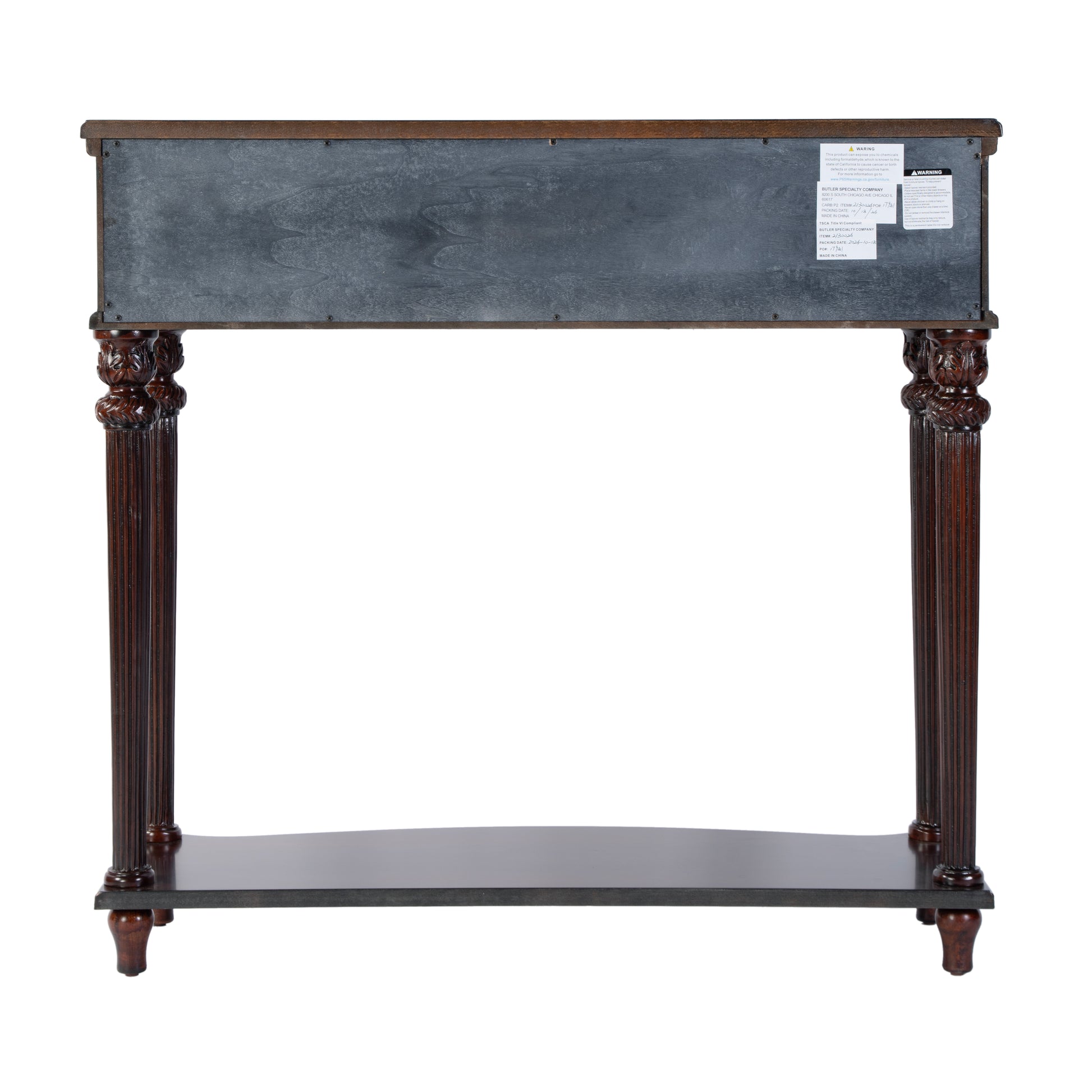 Butler Specialty Company Alexander 37 in. W Rectangular Wood 1 Drawer Console Table with Lower Open Shelf, Dark Brown