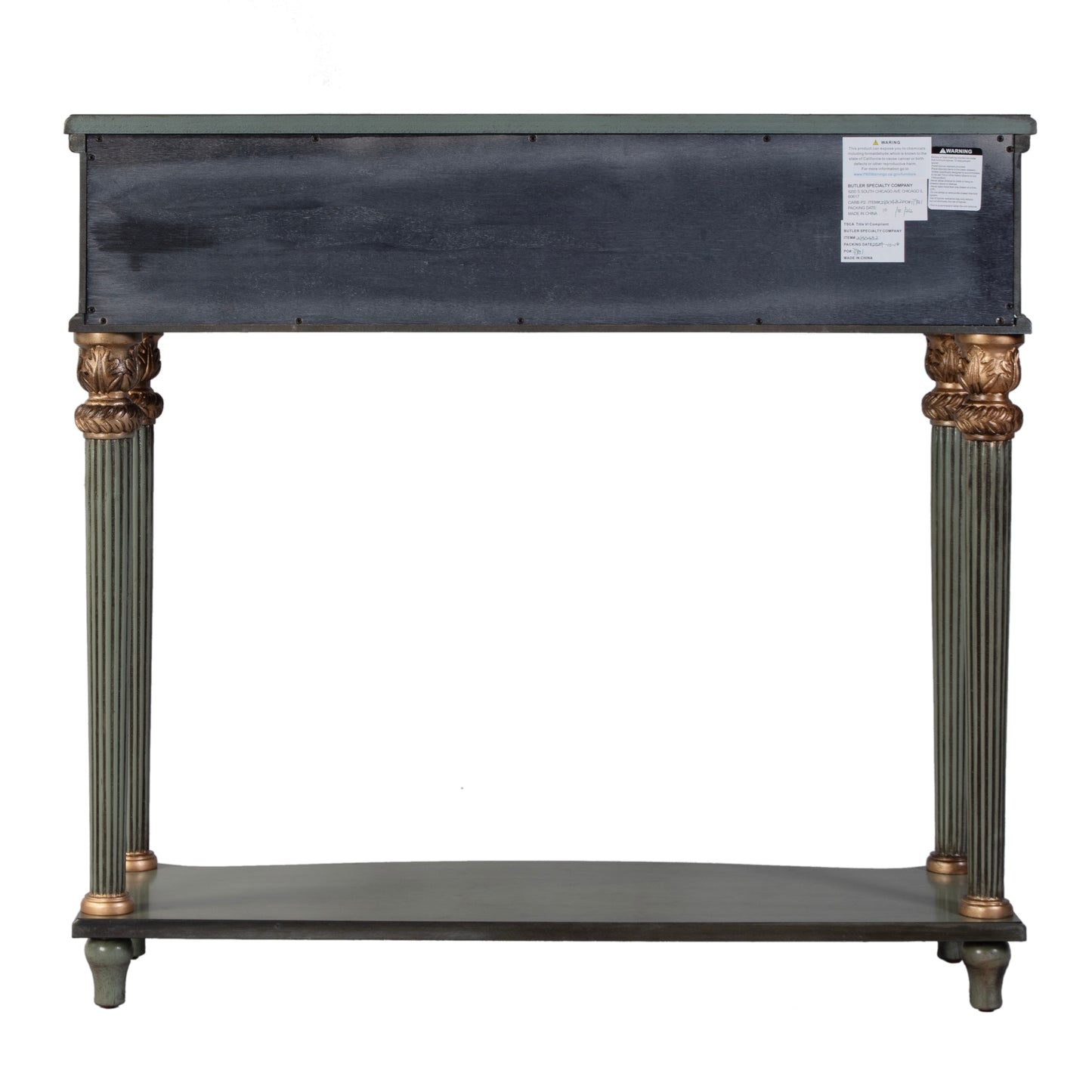 Butler Specialty Company Alexander 37 in. W Rectangular Wood 1 Drawer Console Table with Lower Open Shelf, Green