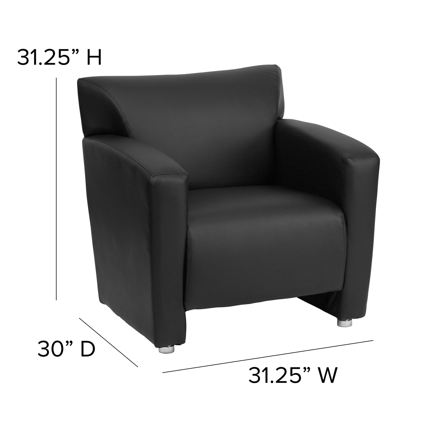 HERCULES Majesty Series Black LeatherSoft Chair Black