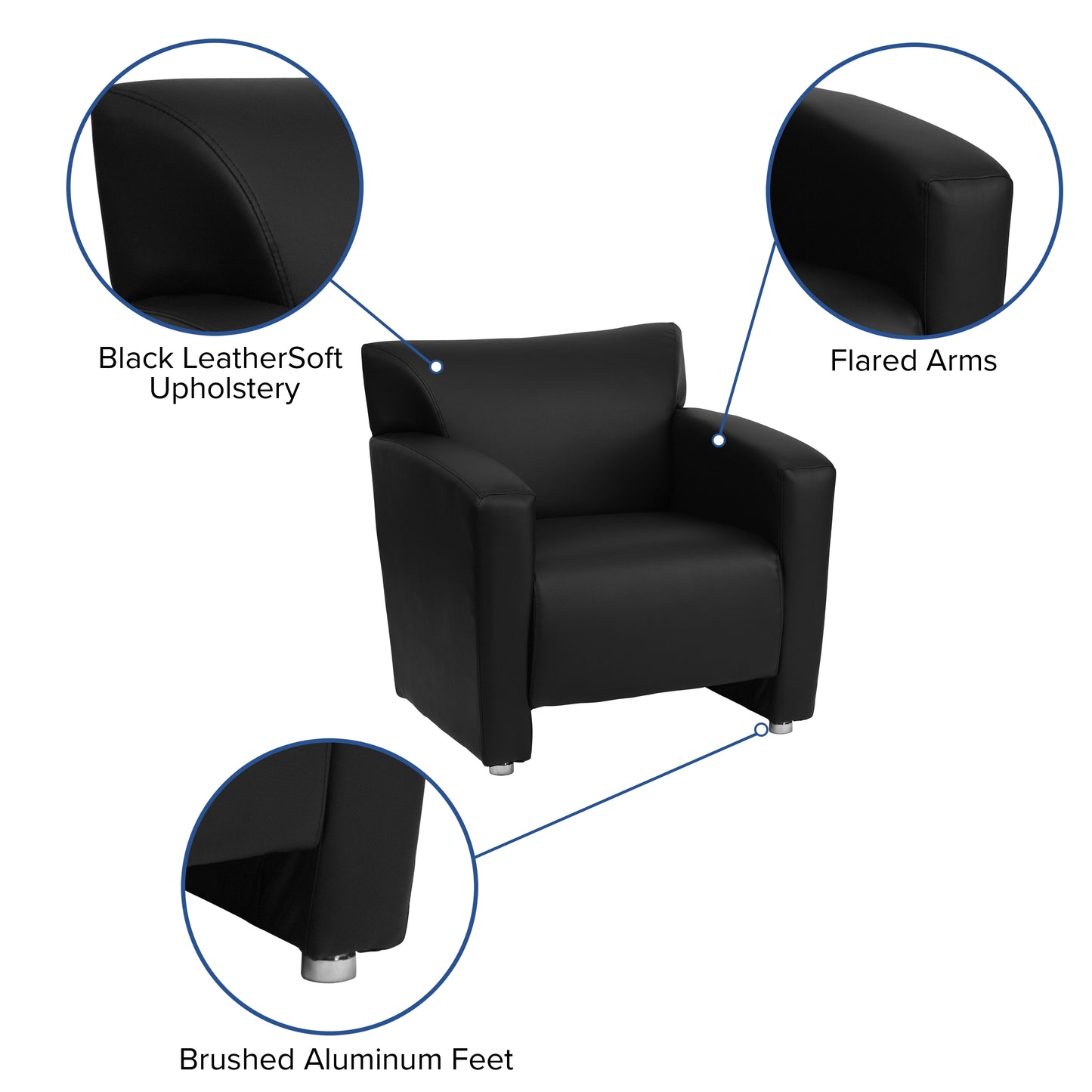 HERCULES Majesty Series Black LeatherSoft Chair Black