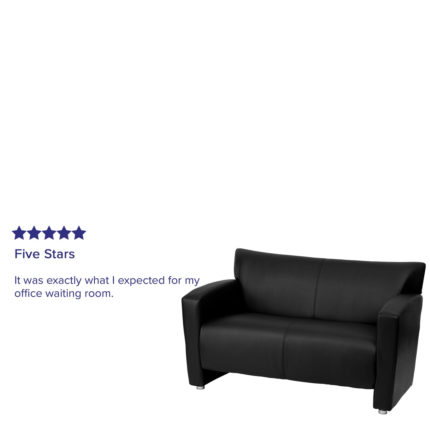 HERCULES Majesty Series Black LeatherSoft Loveseat Black