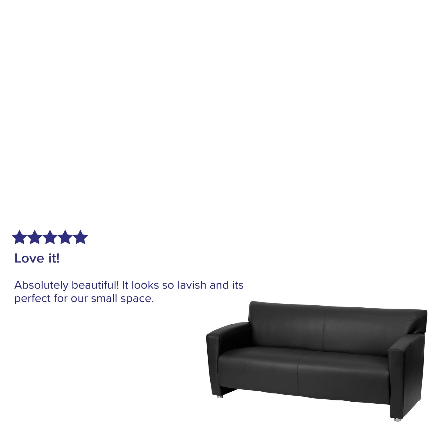 HERCULES Majesty Series Black LeatherSoft Sofa Black