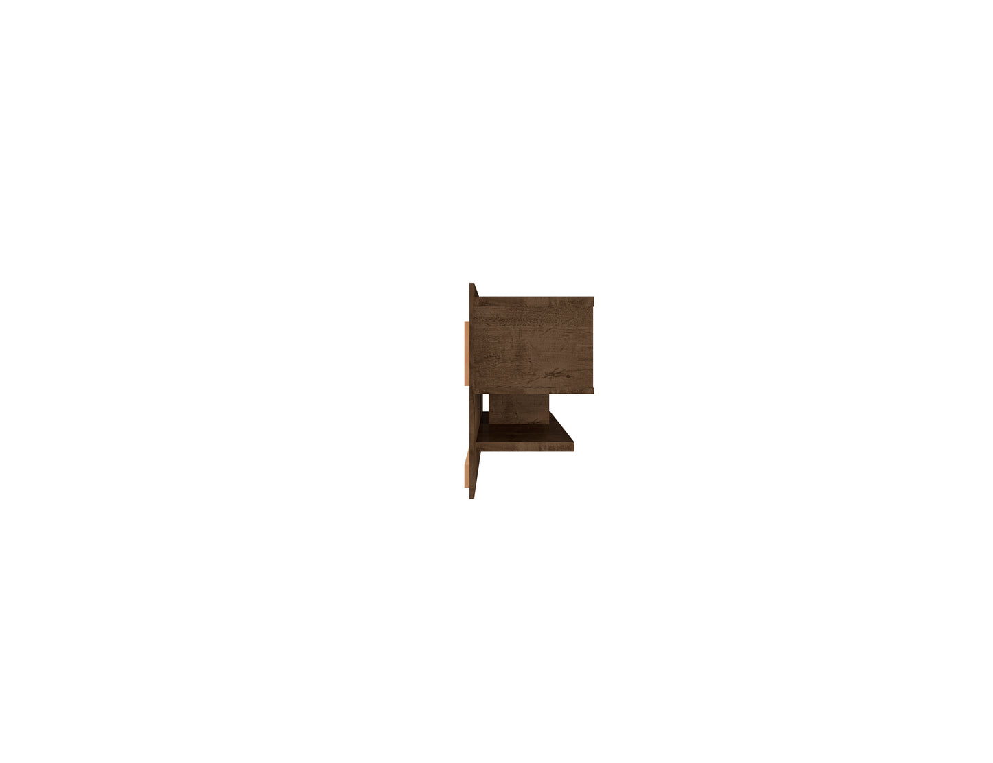 Manhattan Comfort Astor 70.86 Modern Floating Entertainment Center 1.0 with Media Shelves in Rustic Brown 222BMC9