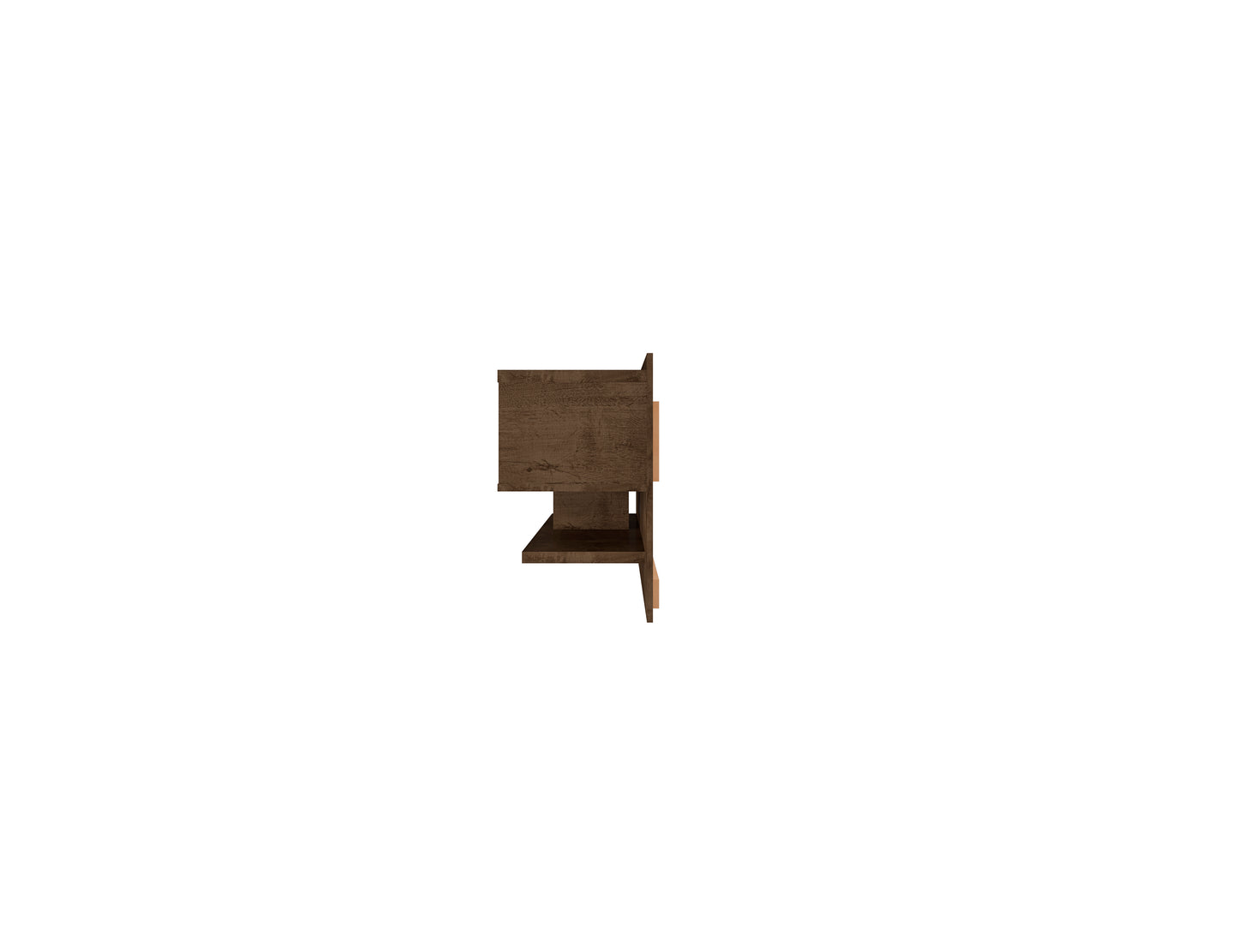 Manhattan Comfort Astor 70.86 Modern Floating Entertainment Center 1.0 with Media Shelves in Rustic Brown 222BMC9