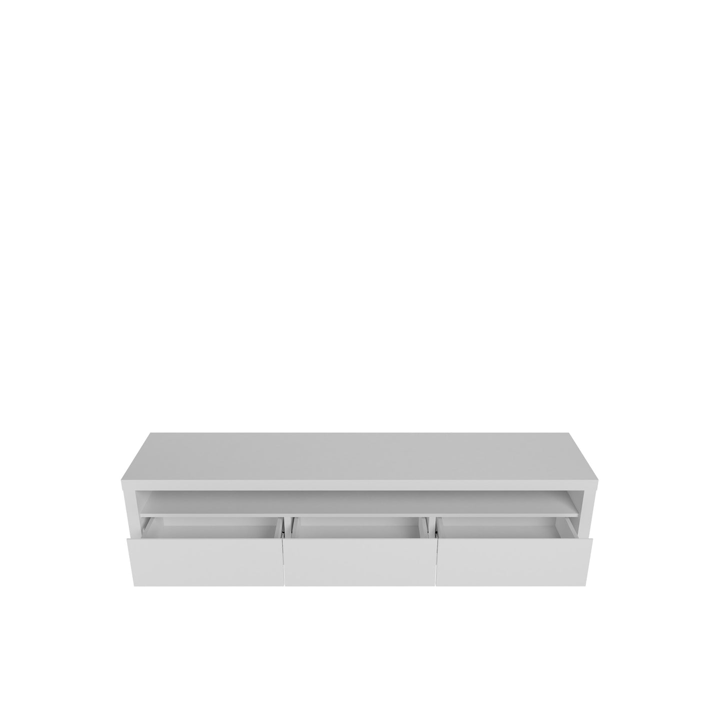 Manhattan Comfort Sylvan 70.86" TV Stand with 3-Drawers in White 224053