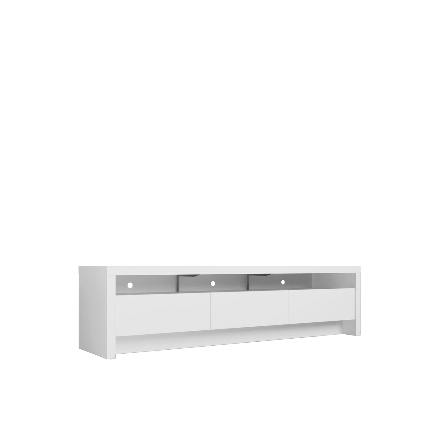Manhattan Comfort Sylvan 70.86" TV Stand with 3-Drawers in White 224053