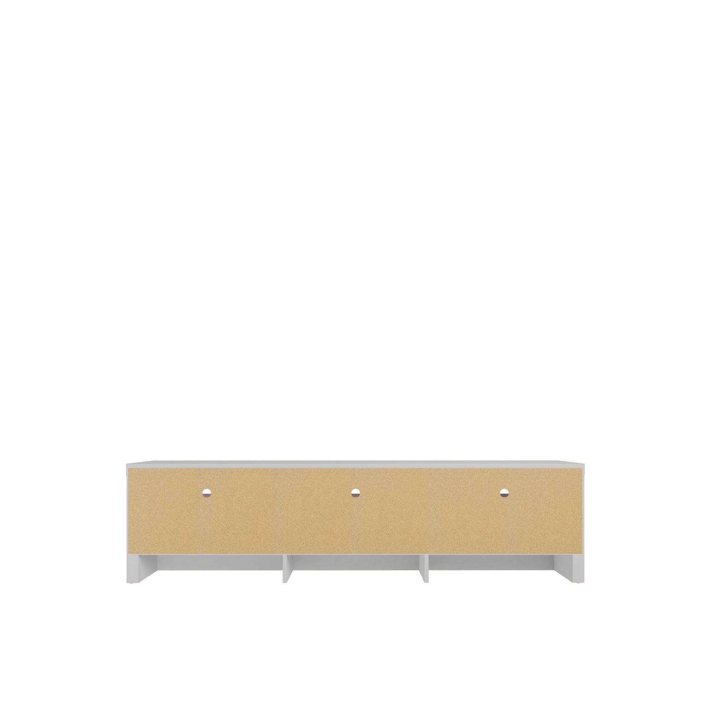 Manhattan Comfort Sylvan 70.86" TV Stand with 3-Drawers in White 224053