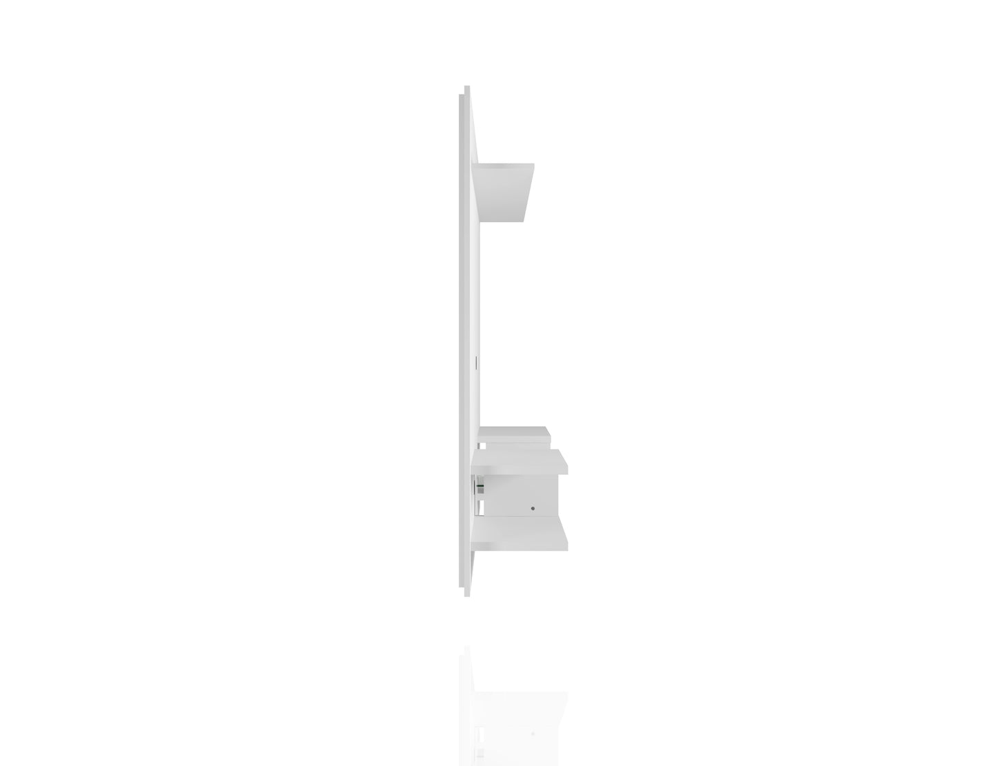 Manhattan Comfort Plaza 64.25 Modern Floating Wall Entertainment Center with Display Shelves in White 224BMC6