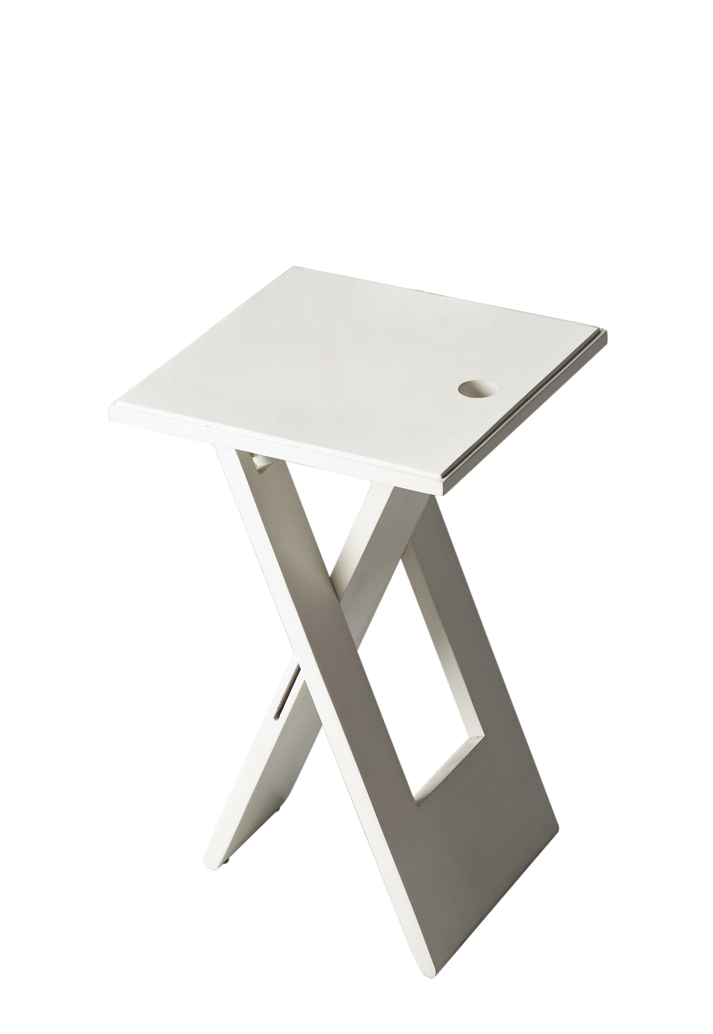 Butler Specialty Company Hammond 11.75 in. W Square Wood Folding Side Table, White